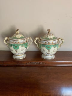 Pair 19TH century porcelain fruit coolers