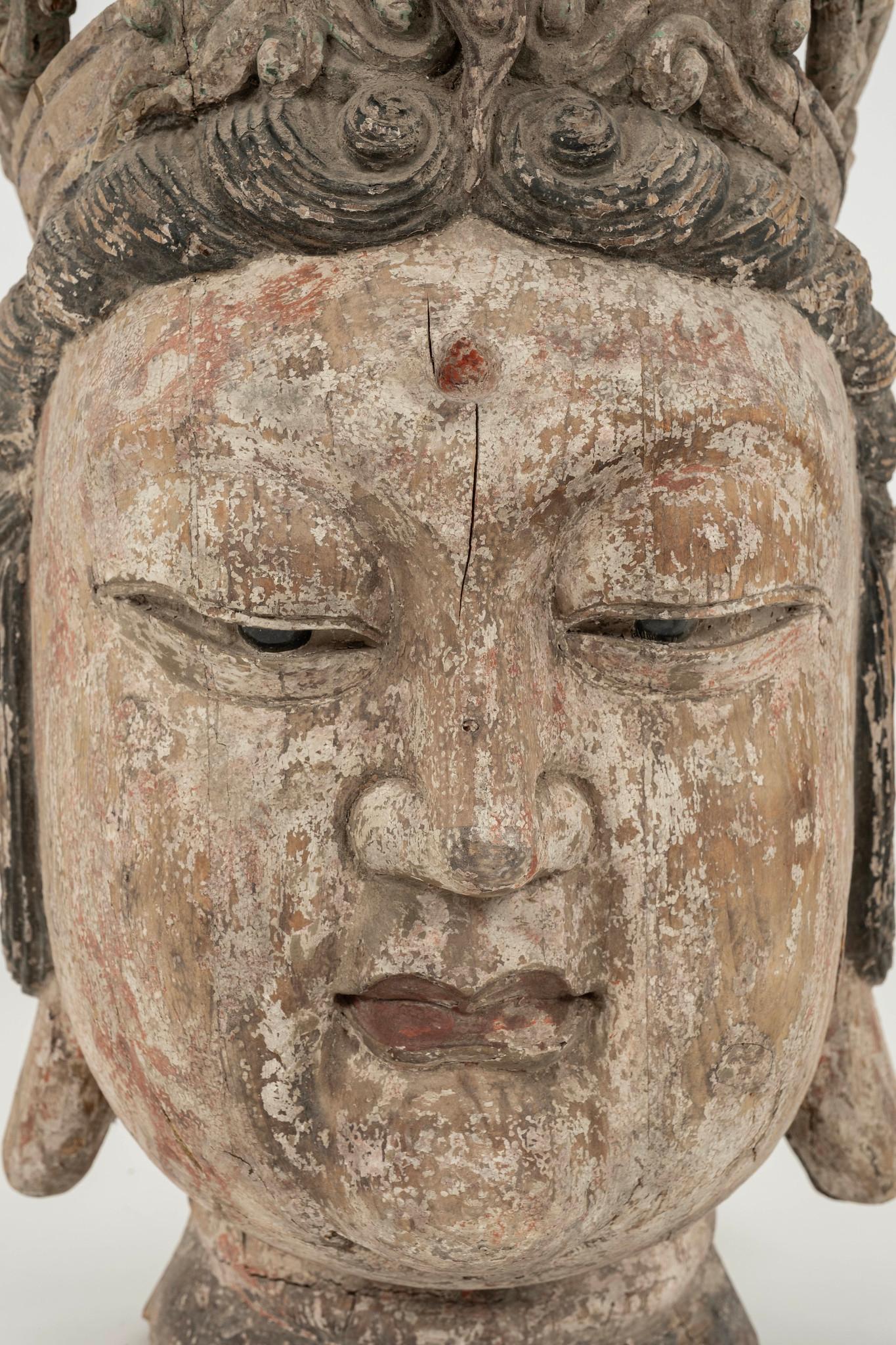 Pair Guanyin Bodhisattva Heads For Sale 12