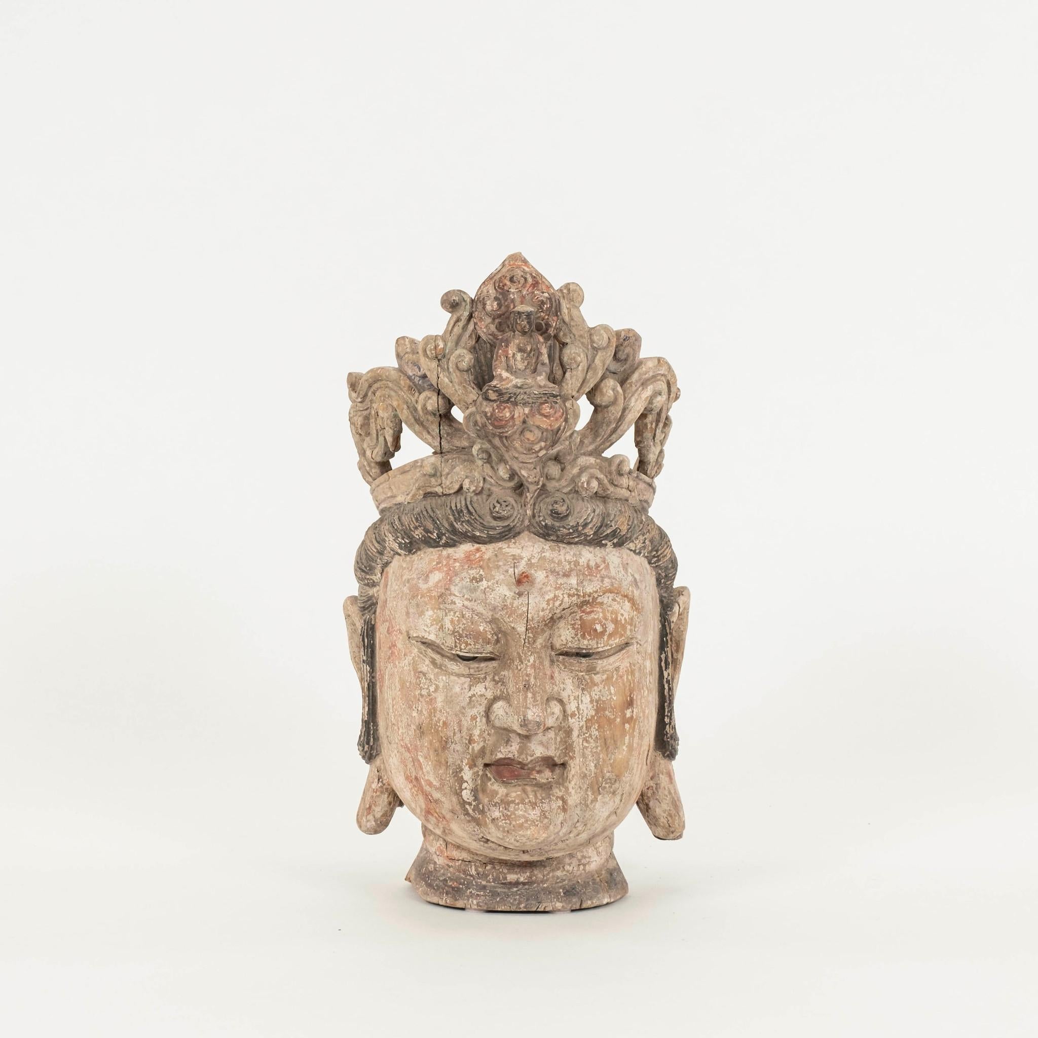 Chinese Pair Guanyin Bodhisattva Heads For Sale