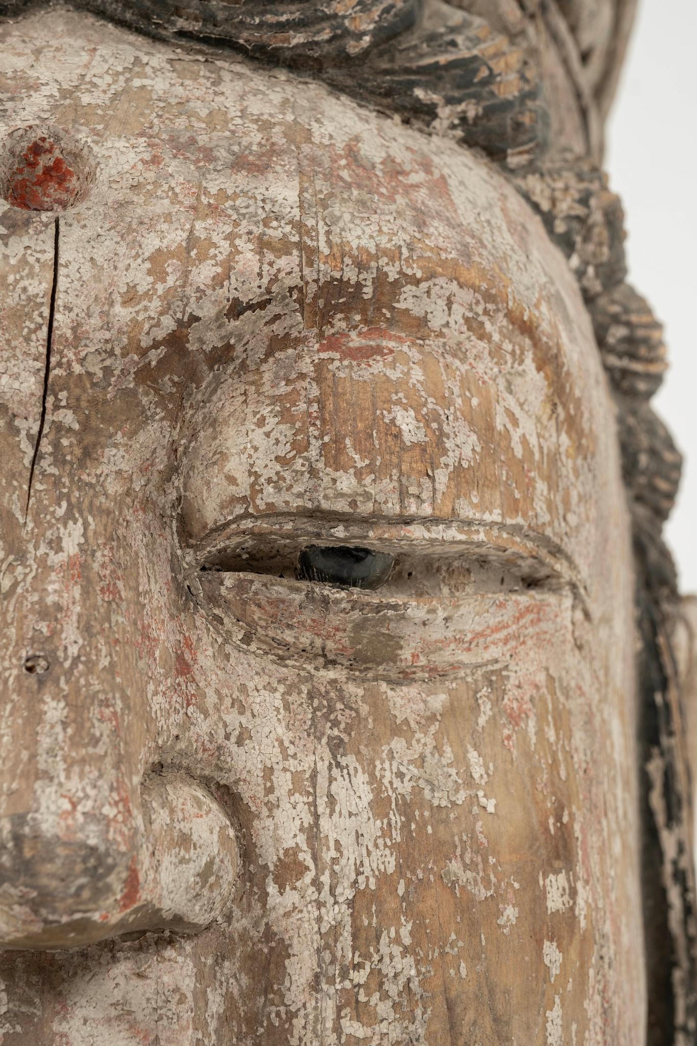 20th Century Pair Guanyin Bodhisattva Heads For Sale