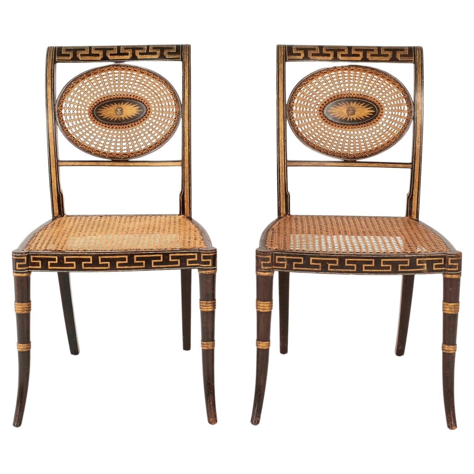 Pair 19th Century Regency Side Chairs