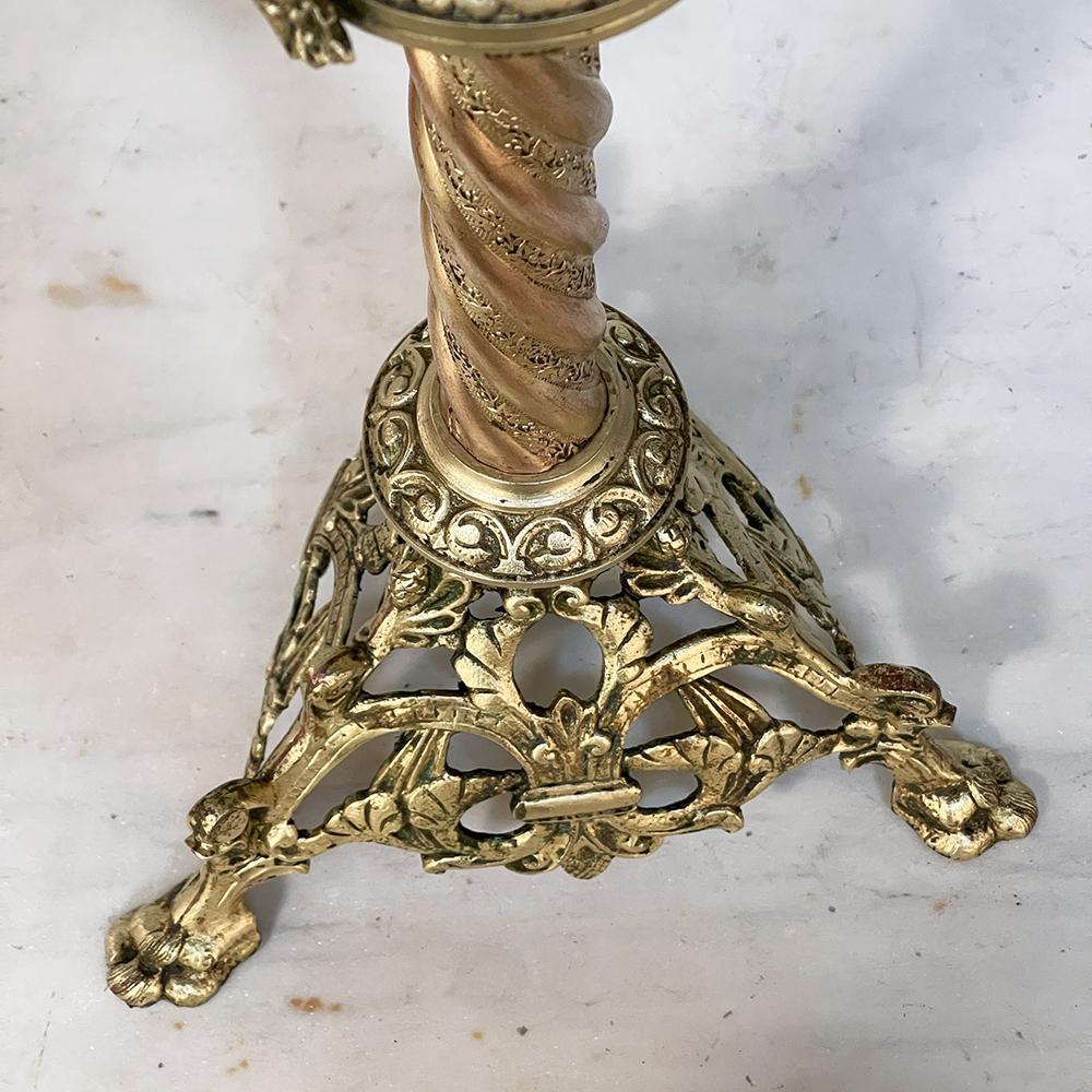 Pair 19th Century Renaissance Revival Bronze Candlesticks For Sale 12