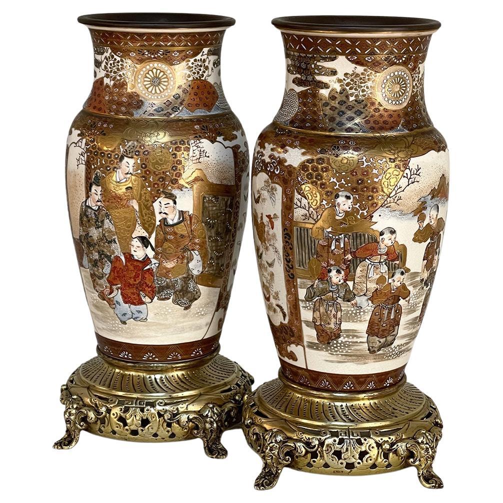 Late 19th Century Satsuma Vase For Sale at 1stDibs