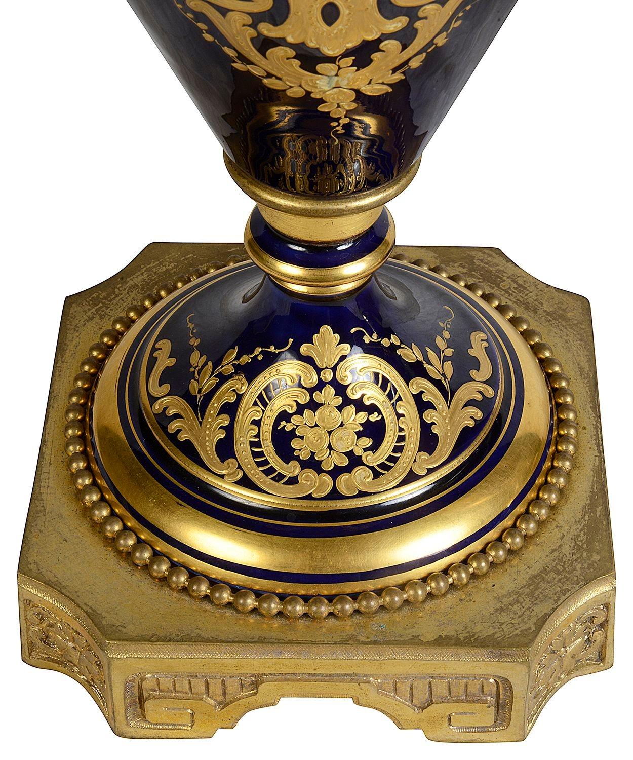 Pair 19th Century Serves style lidded vases. For Sale 5