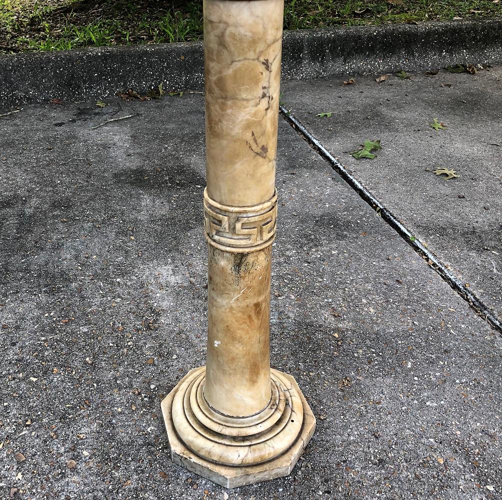 Pair 19th Century Solid Marble Louis XVI Pedestals ~ Columns For Sale 3