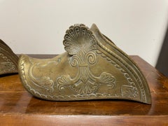 Pair 19th Century Spanish Colonial Brass Slipper Stirrups