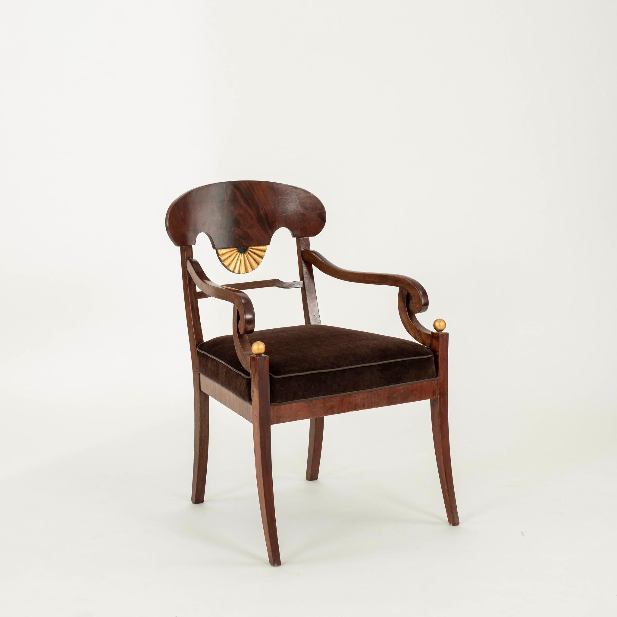 Pair 19th Century Swedish Biedermeier Armchairs In Good Condition In Houston, TX