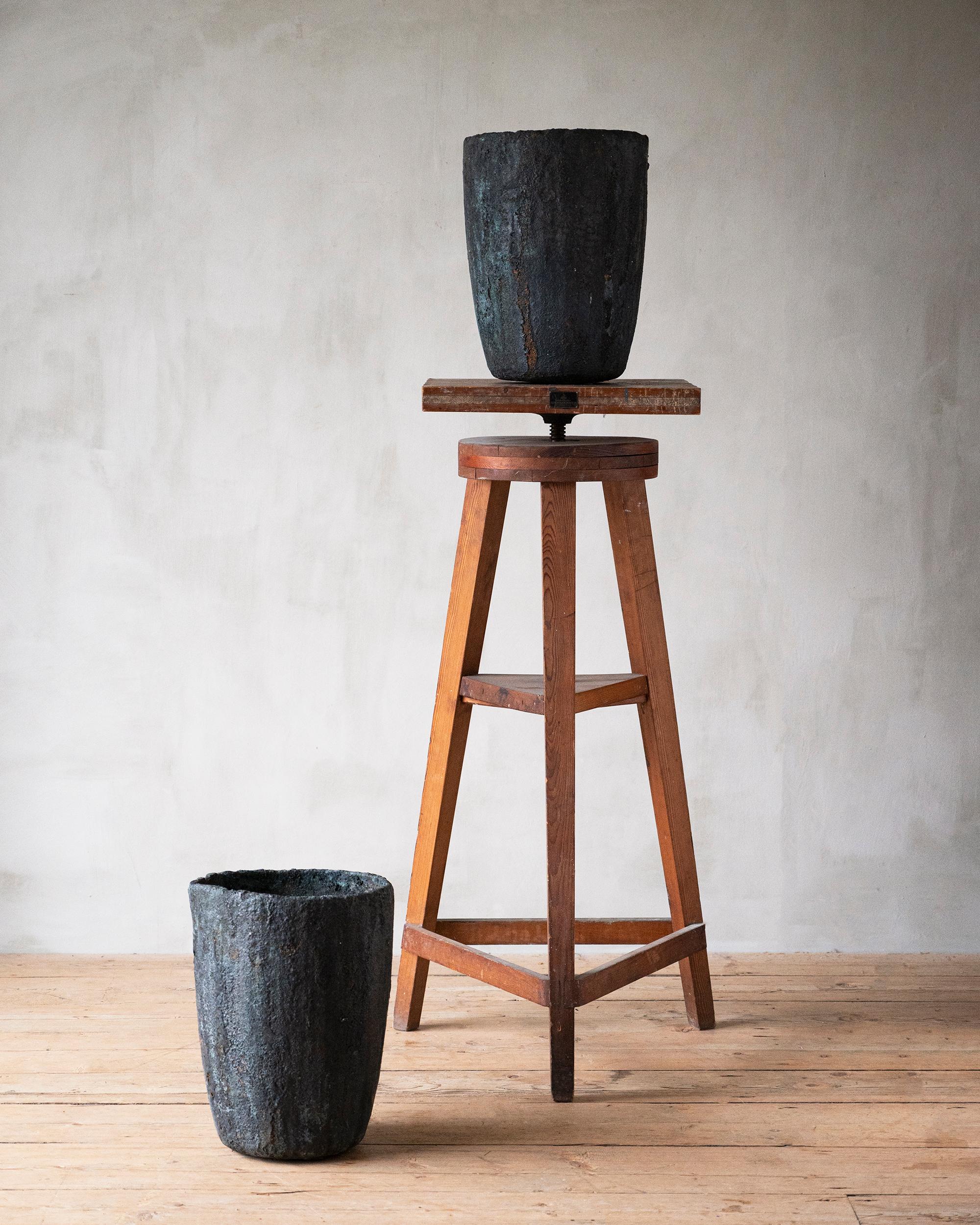 Good pair of mid to late 19th century factory Crucibles with fantastic patina. Ca 1850-90 Sweden, 