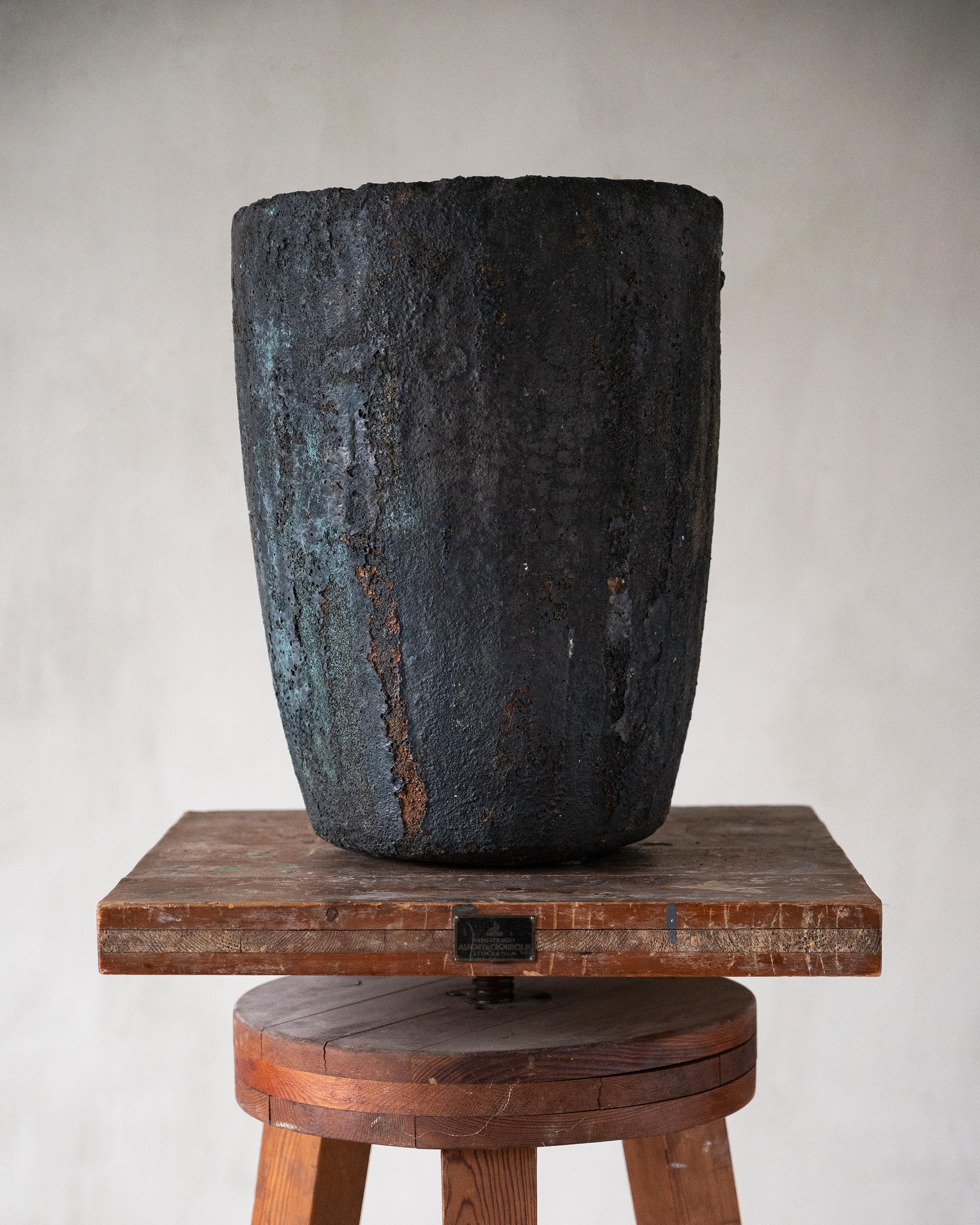 Industrial Pair 19th Century Swedish Factory Crucibles For Sale