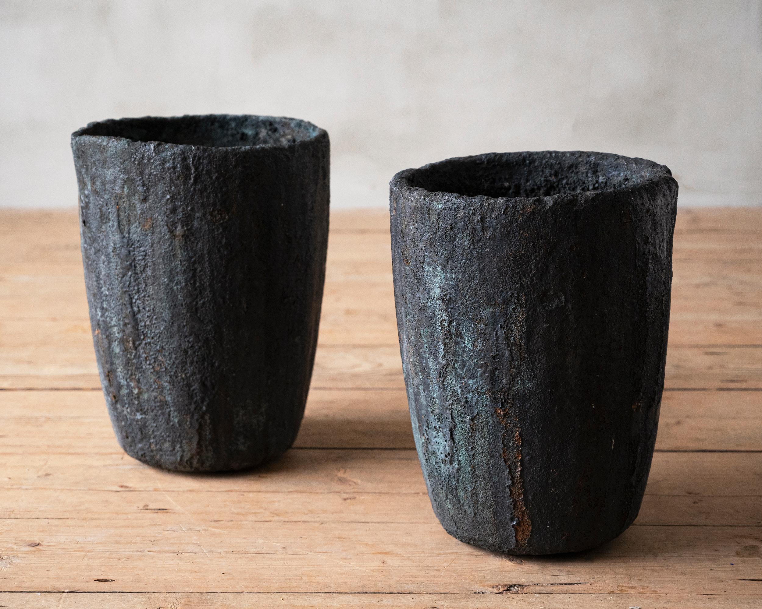 Pair 19th Century Swedish Factory Crucibles For Sale 2