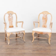 Pair, 19th Century Swedish Gustavian Armchairs