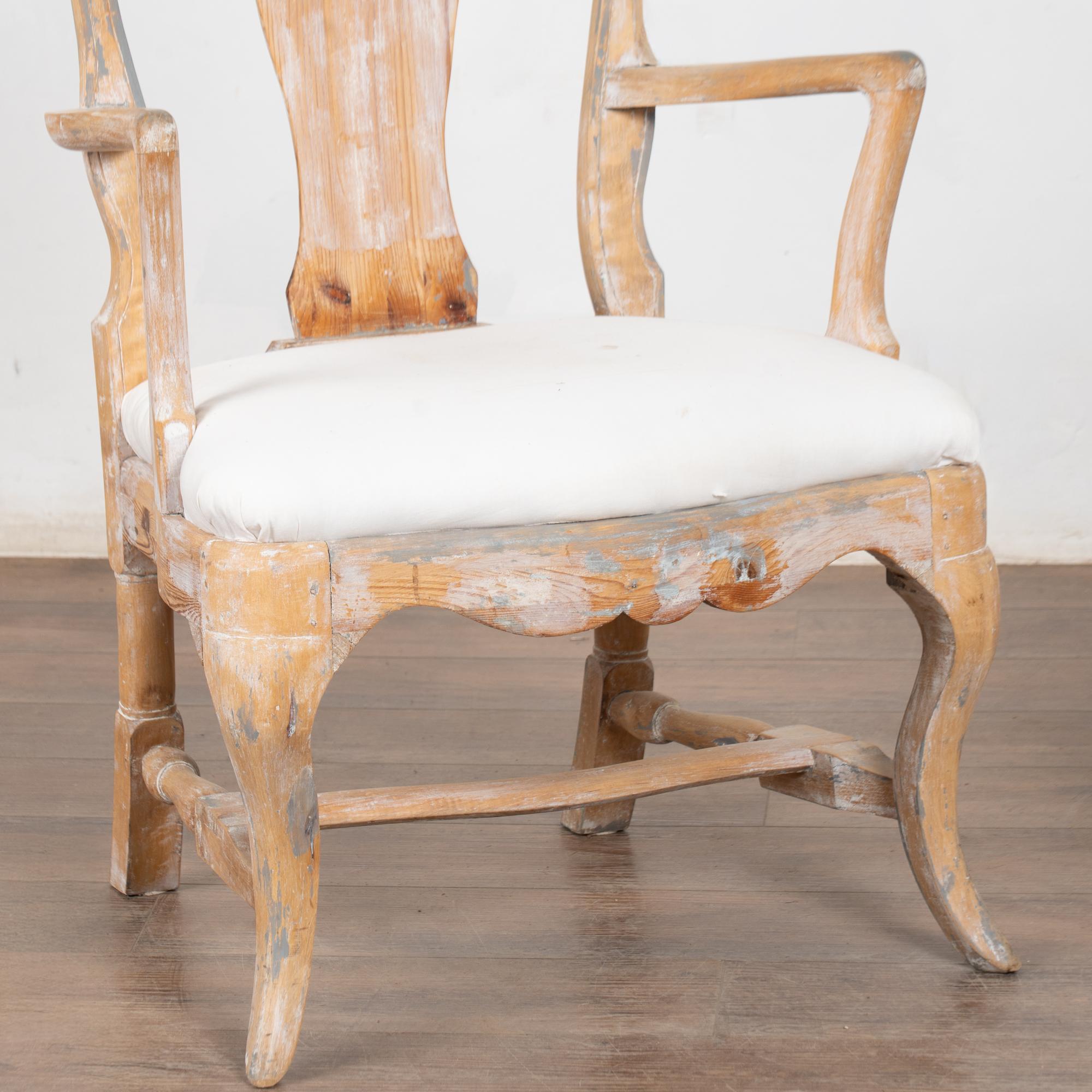 Pine Pair, 19th Century Swedish Gustavian Armchairs For Sale
