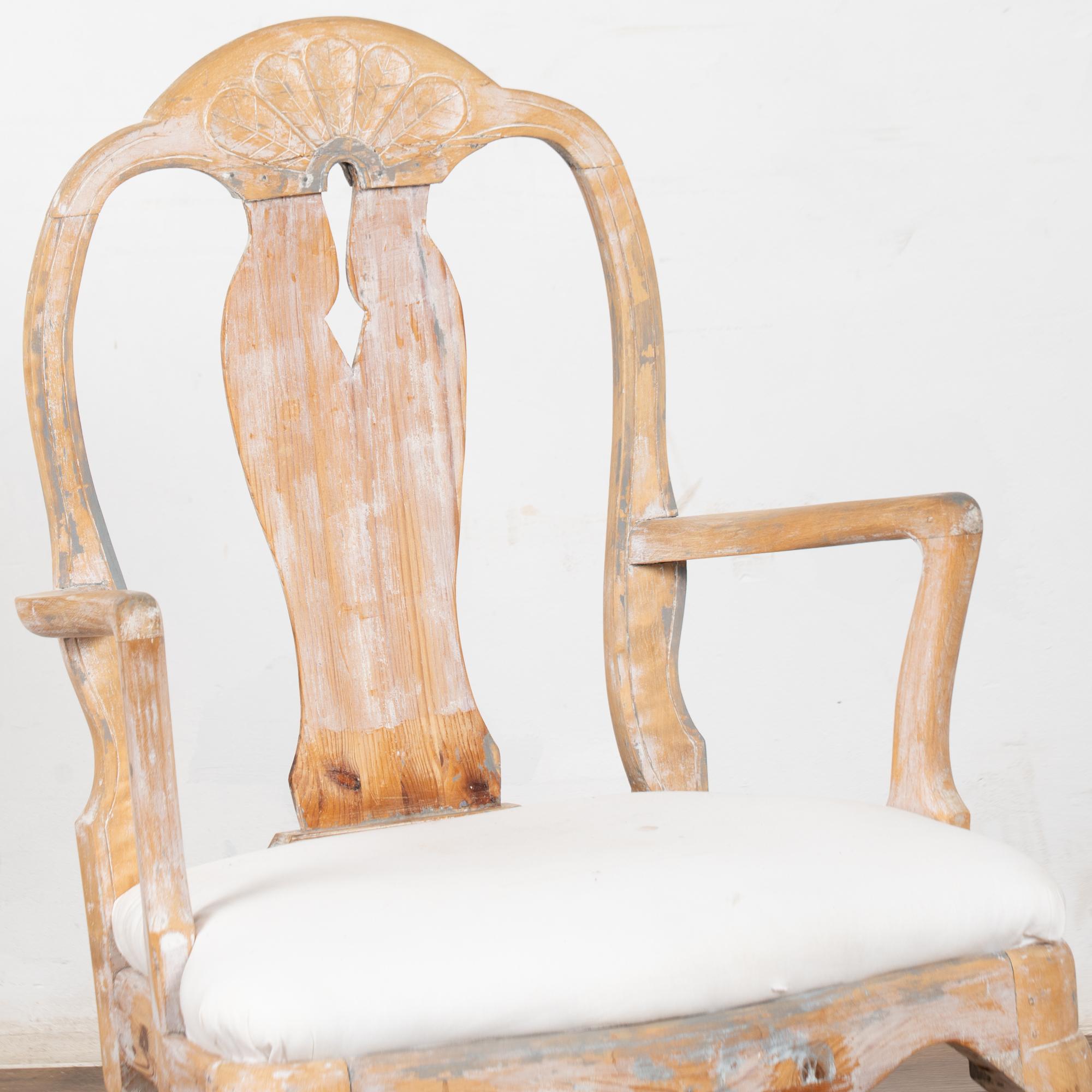 Pair, 19th Century Swedish Gustavian Armchairs For Sale 1