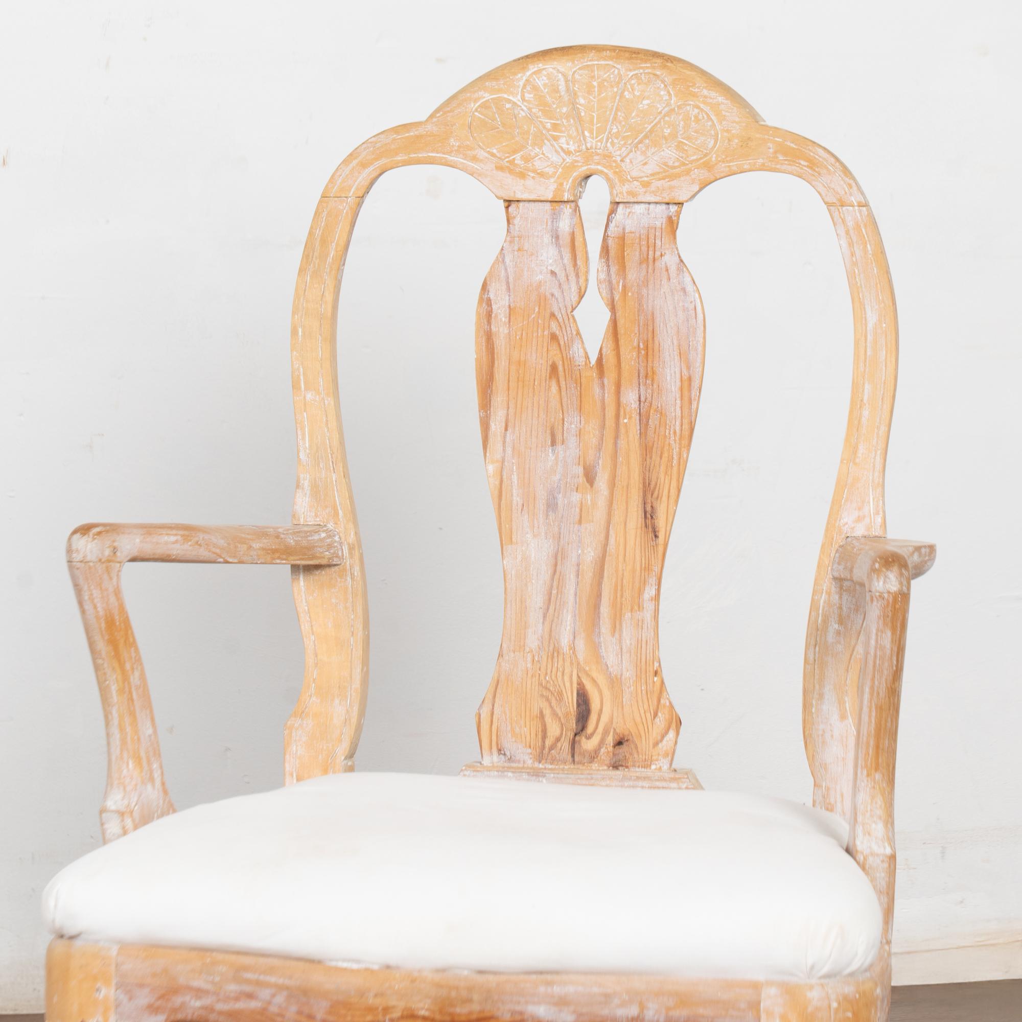 Pair, 19th Century Swedish Gustavian Armchairs For Sale 2