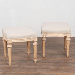 Pair, 19th Century Swedish Gustavian Tabouret Stools