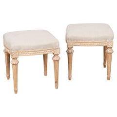 Pair, 19th Century Swedish Gustavian Tabouret Stools