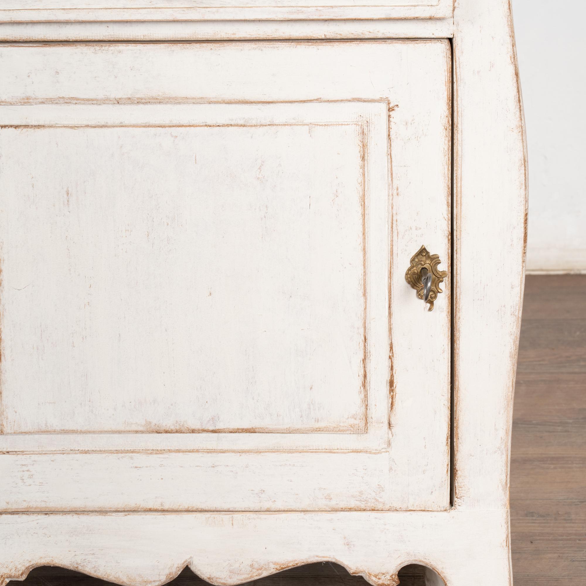 Pair, 19th Century Swedish White Painted Pine Small Cabinets or Nightstands 3