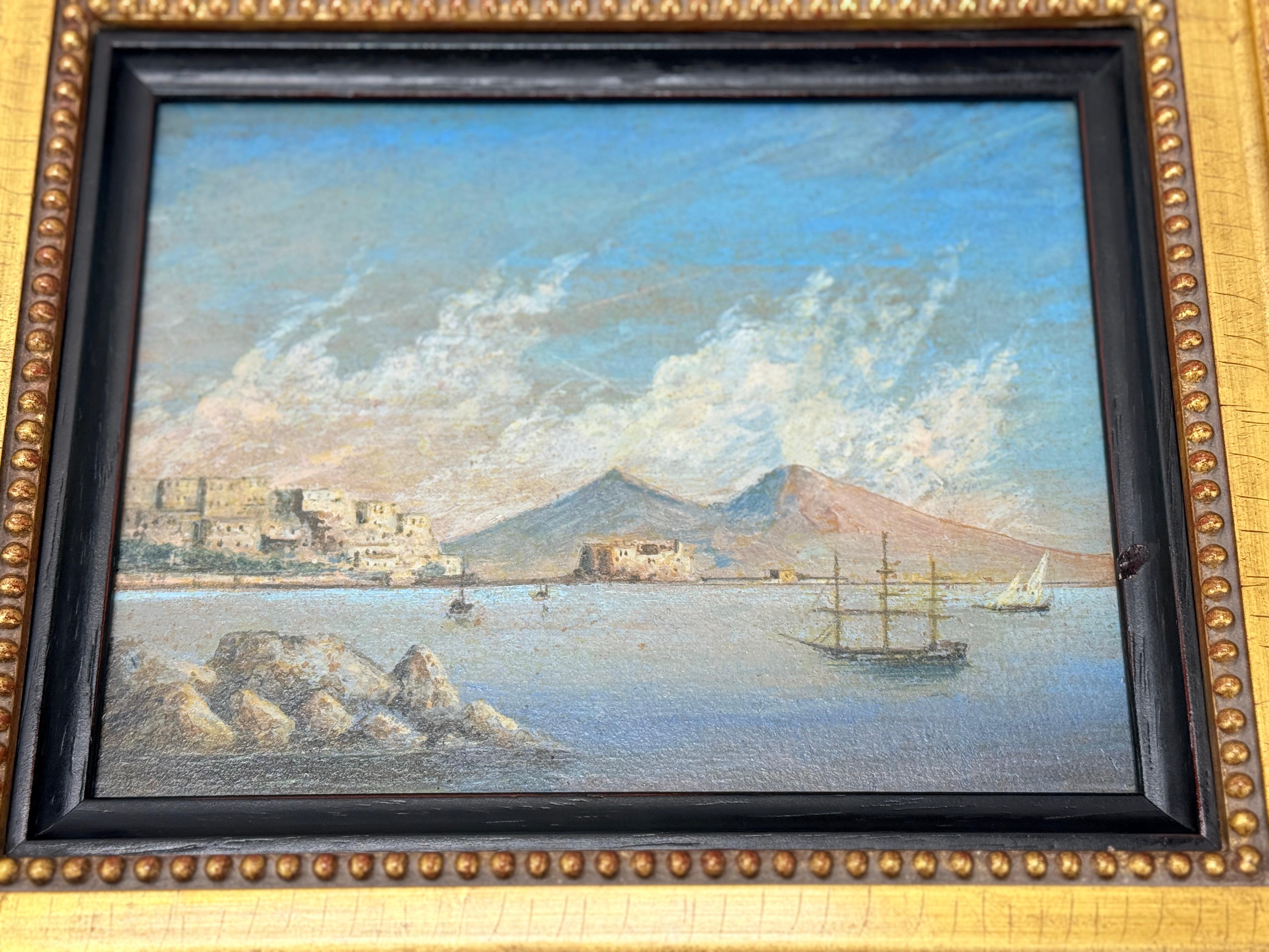 Pair, 19th Century Venetian School Seascapes Depicting The Bay of Naples 2