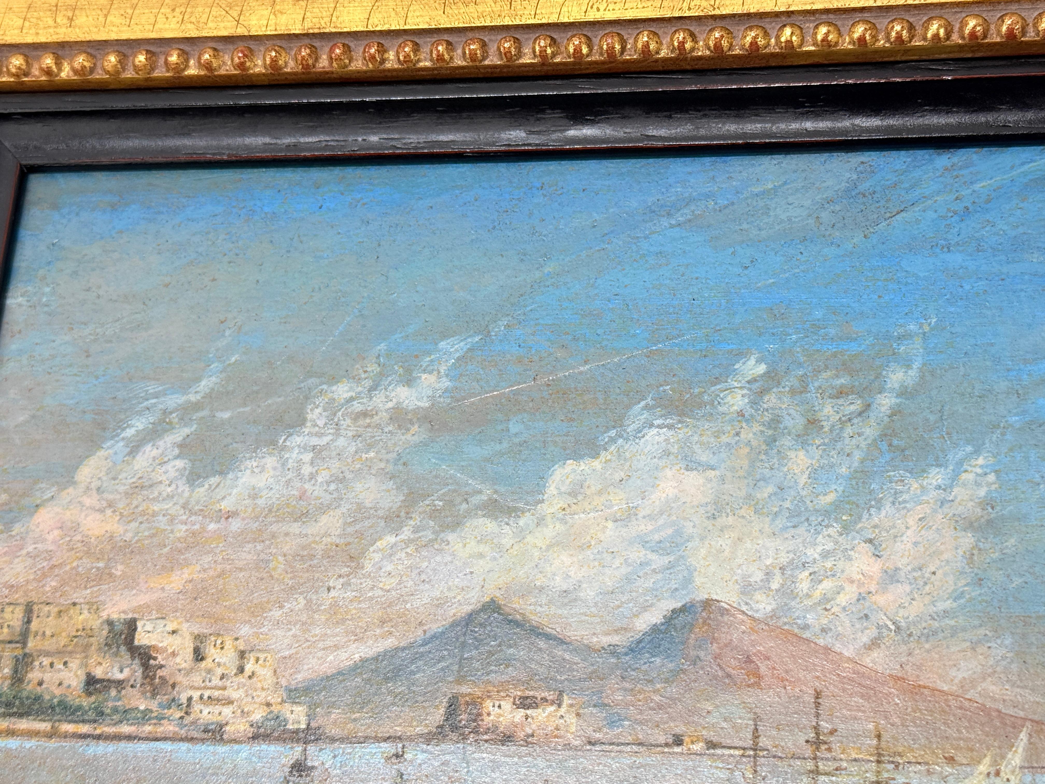 Pair, 19th Century Venetian School Seascapes Depicting The Bay of Naples 3