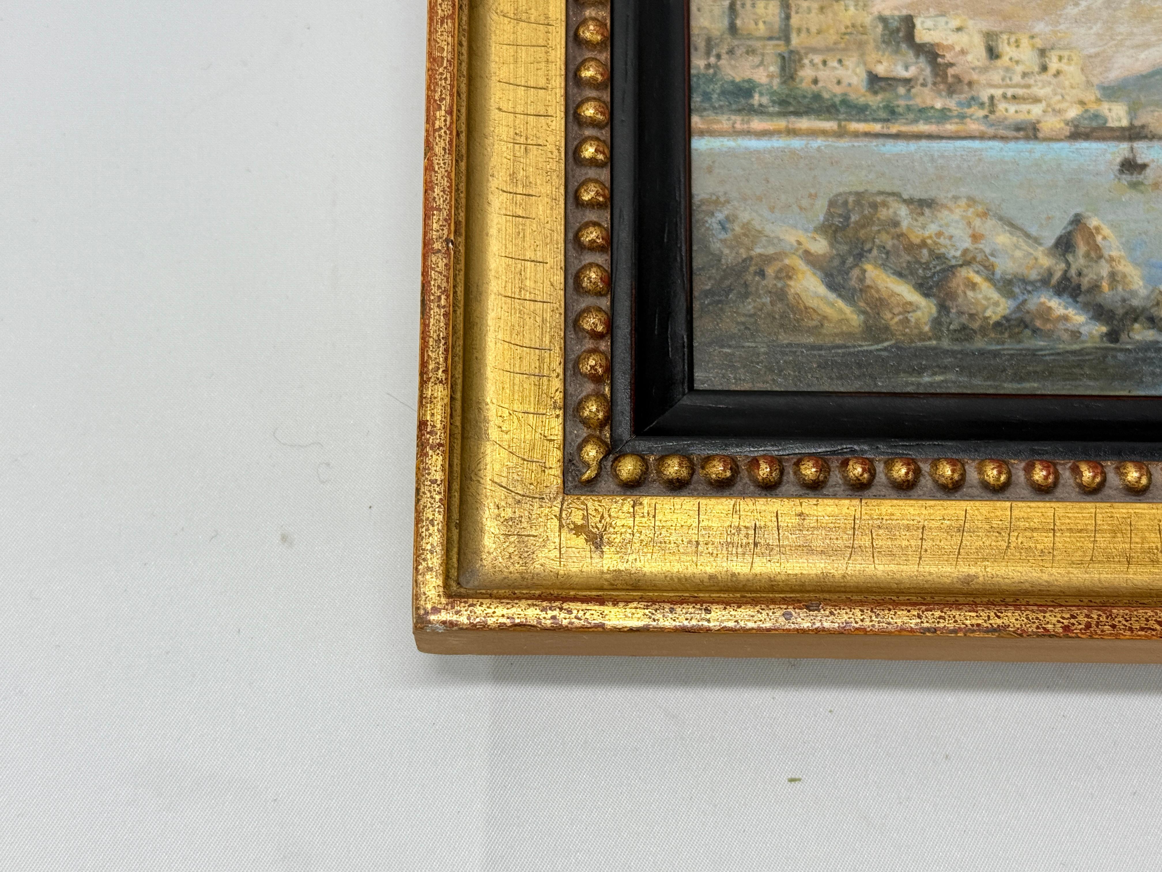 Pair, 19th Century Venetian School Seascapes Depicting The Bay of Naples 4