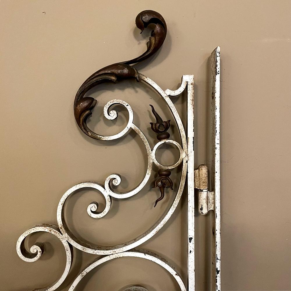 Pair 19th Century Wrought Iron Gates In Good Condition For Sale In Dallas, TX