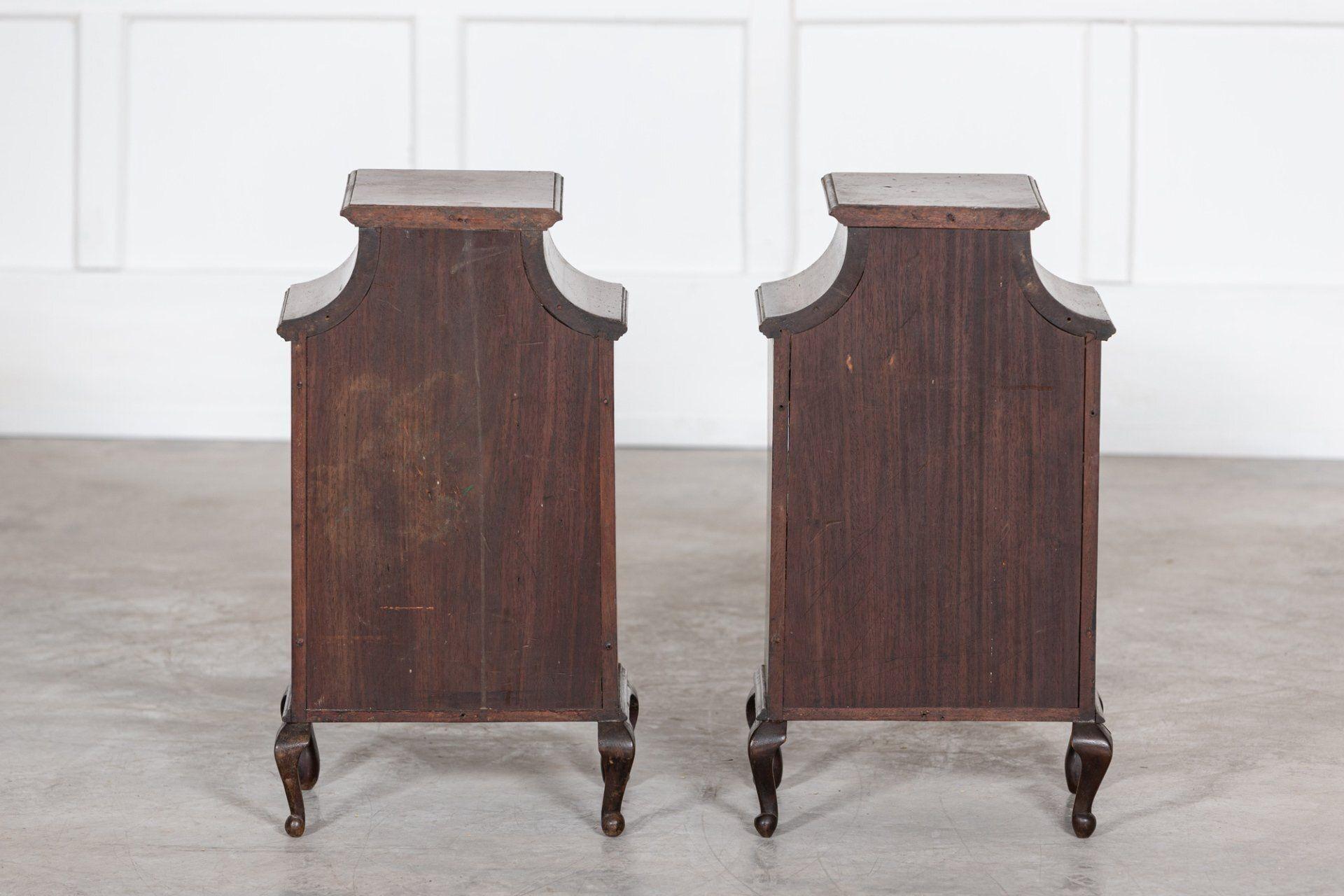 Pair 19th C English Mahogany Glazed Cabinets For Sale 8
