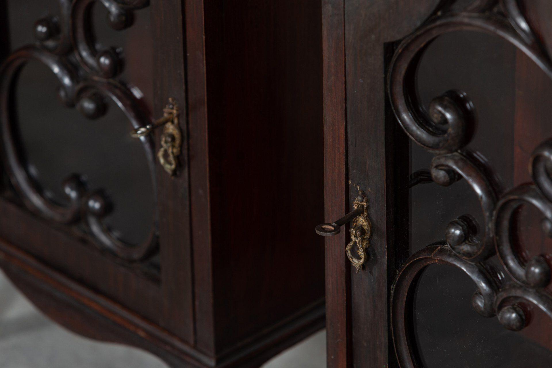 19th Century Pair 19th C English Mahogany Glazed Cabinets For Sale