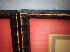 Pair of 19th Century French Louis XVI Etchings, Framed Wood Art