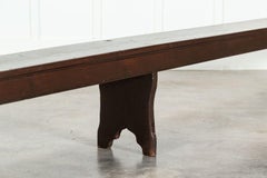 Pair 19thC Monumental English Convent Pine Benches