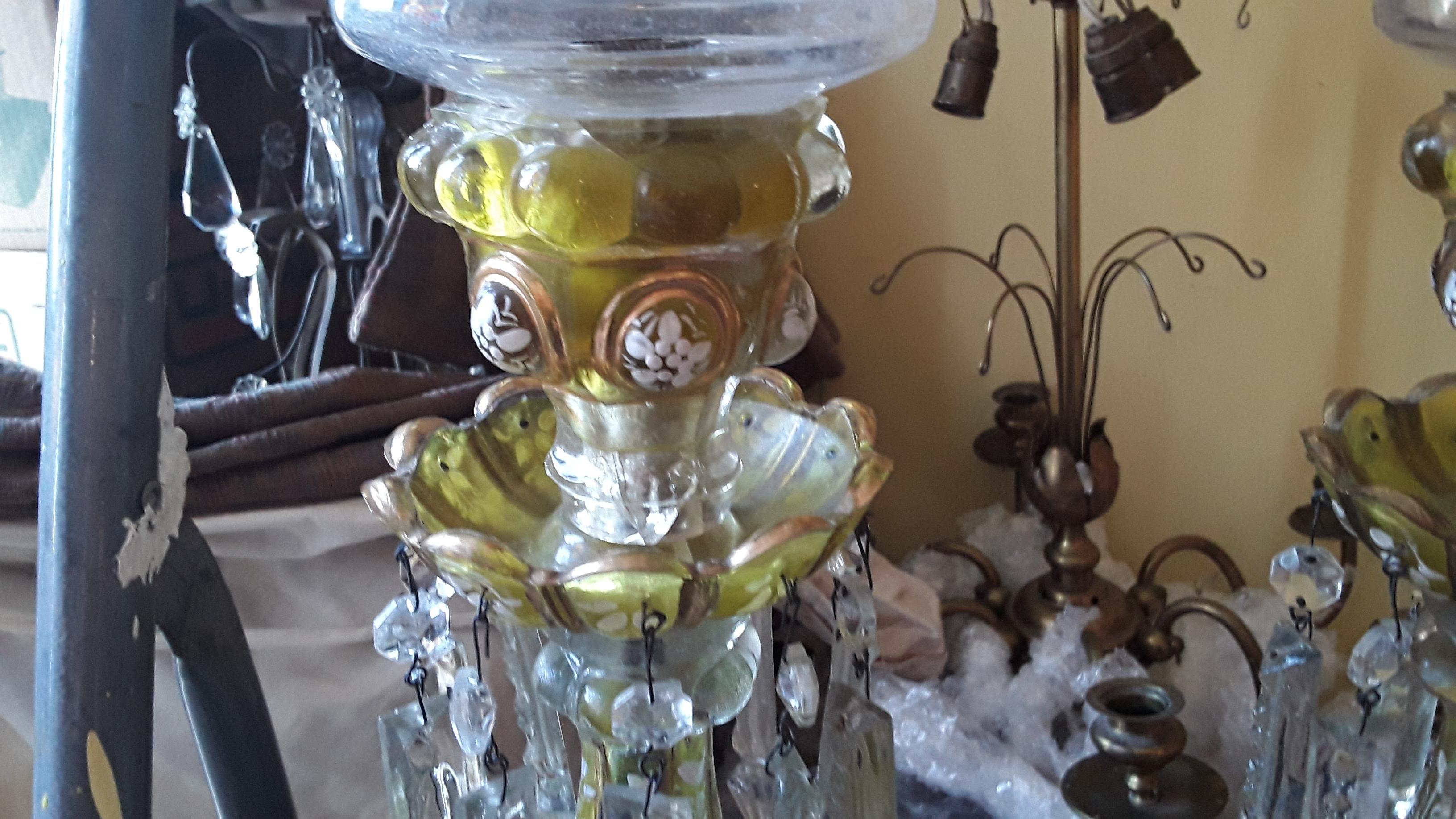 Fin du XIXe siècle Paire de lampes de table/chandeliers en cristal de la Dynasty du 19e siècle par Baccarat 1870 en vente