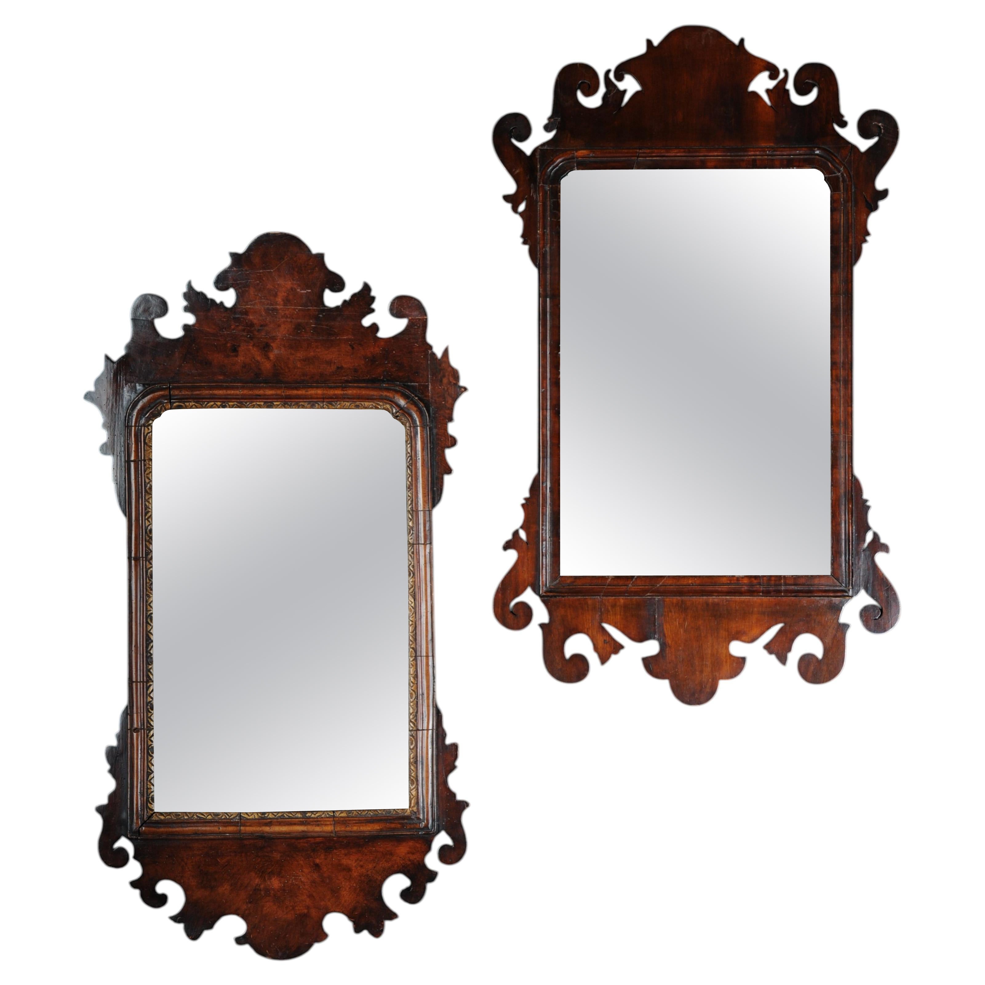 Pair (2) antique Biedermeier mirrors, mahogany, circa 1860