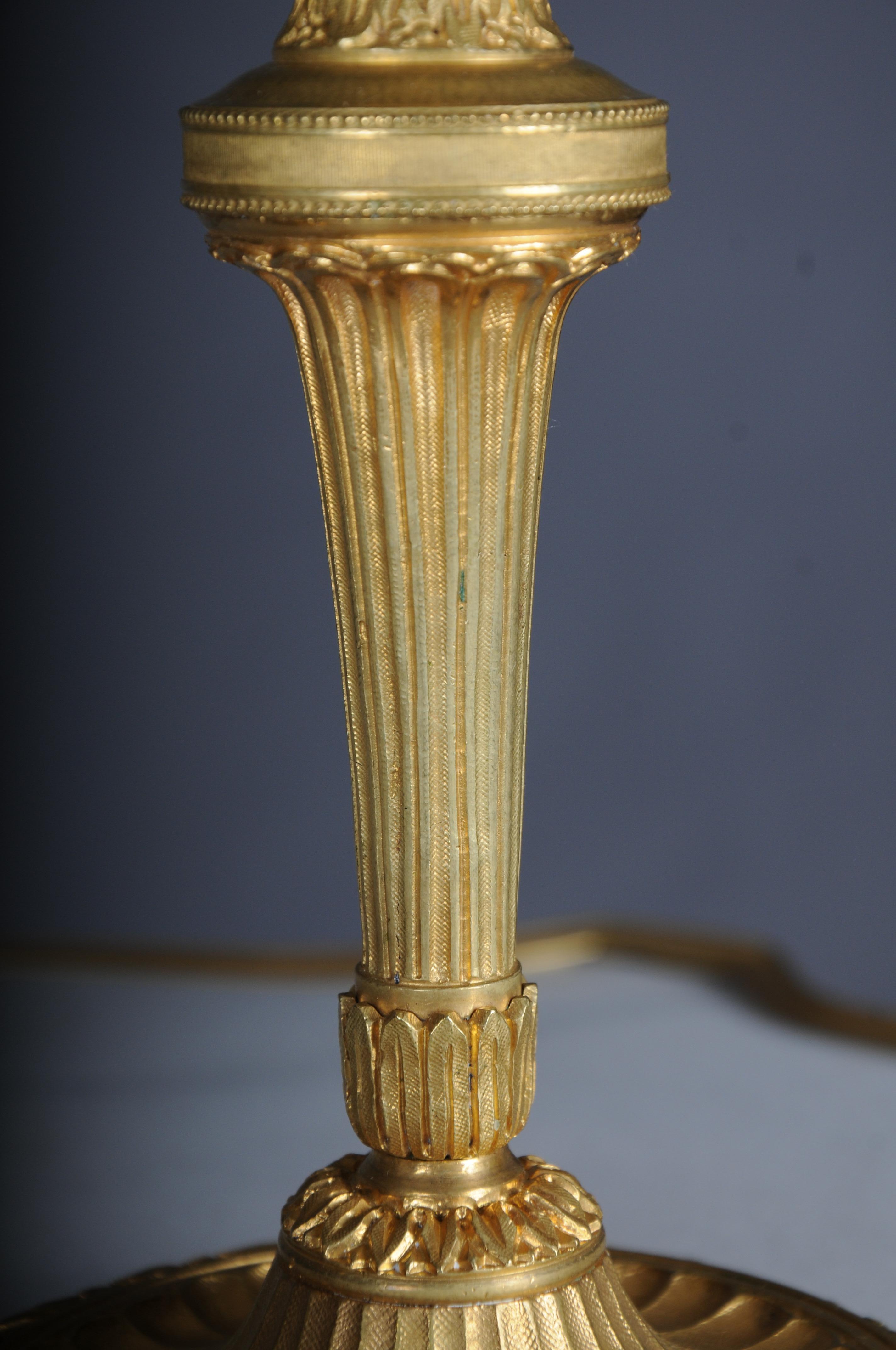 Pair (2) Antique Empire fire-gilt bronze candlesticks, Paris For Sale 5