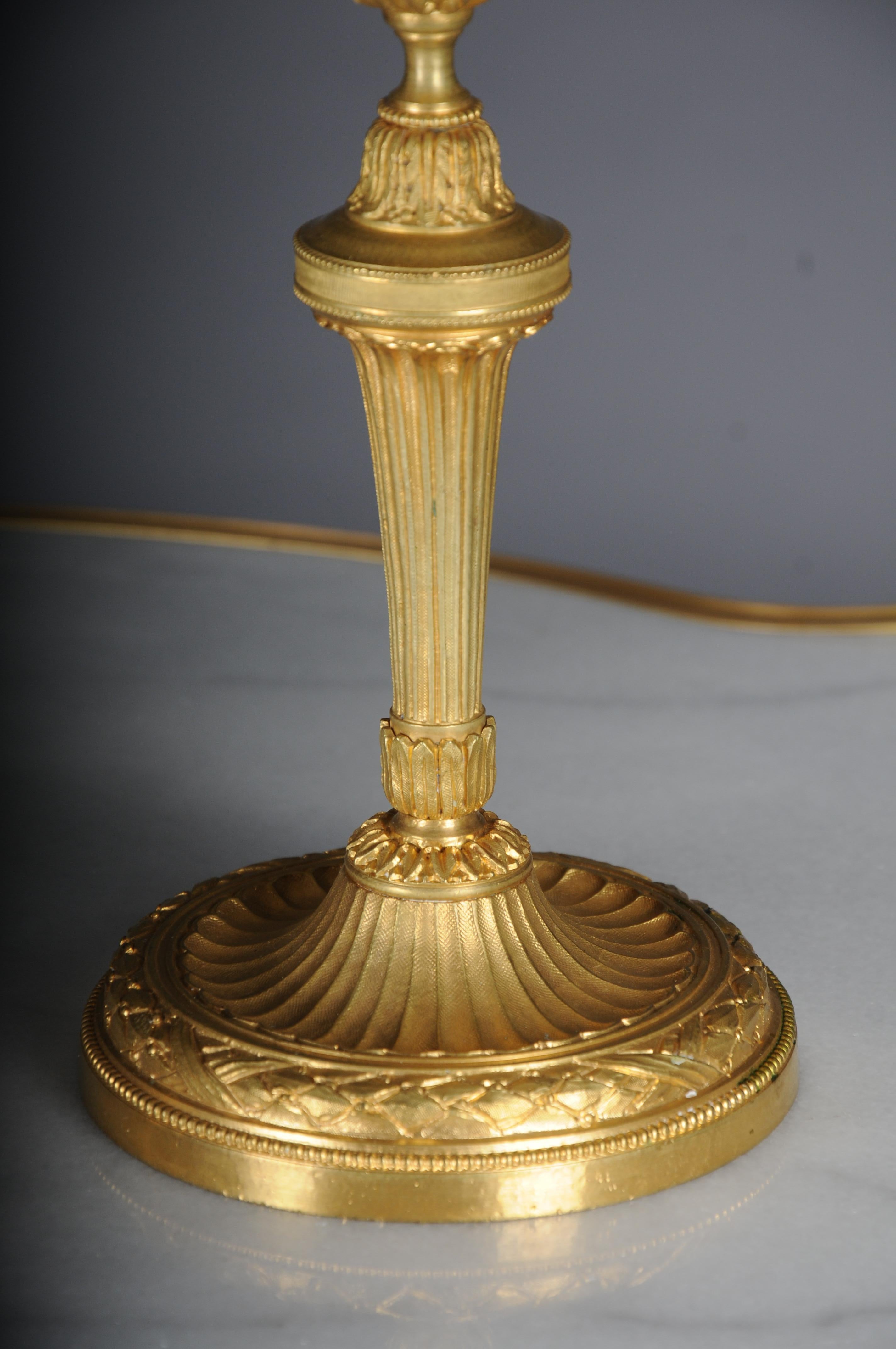 19th Century Pair (2) Antique Empire fire-gilt bronze candlesticks, Paris For Sale