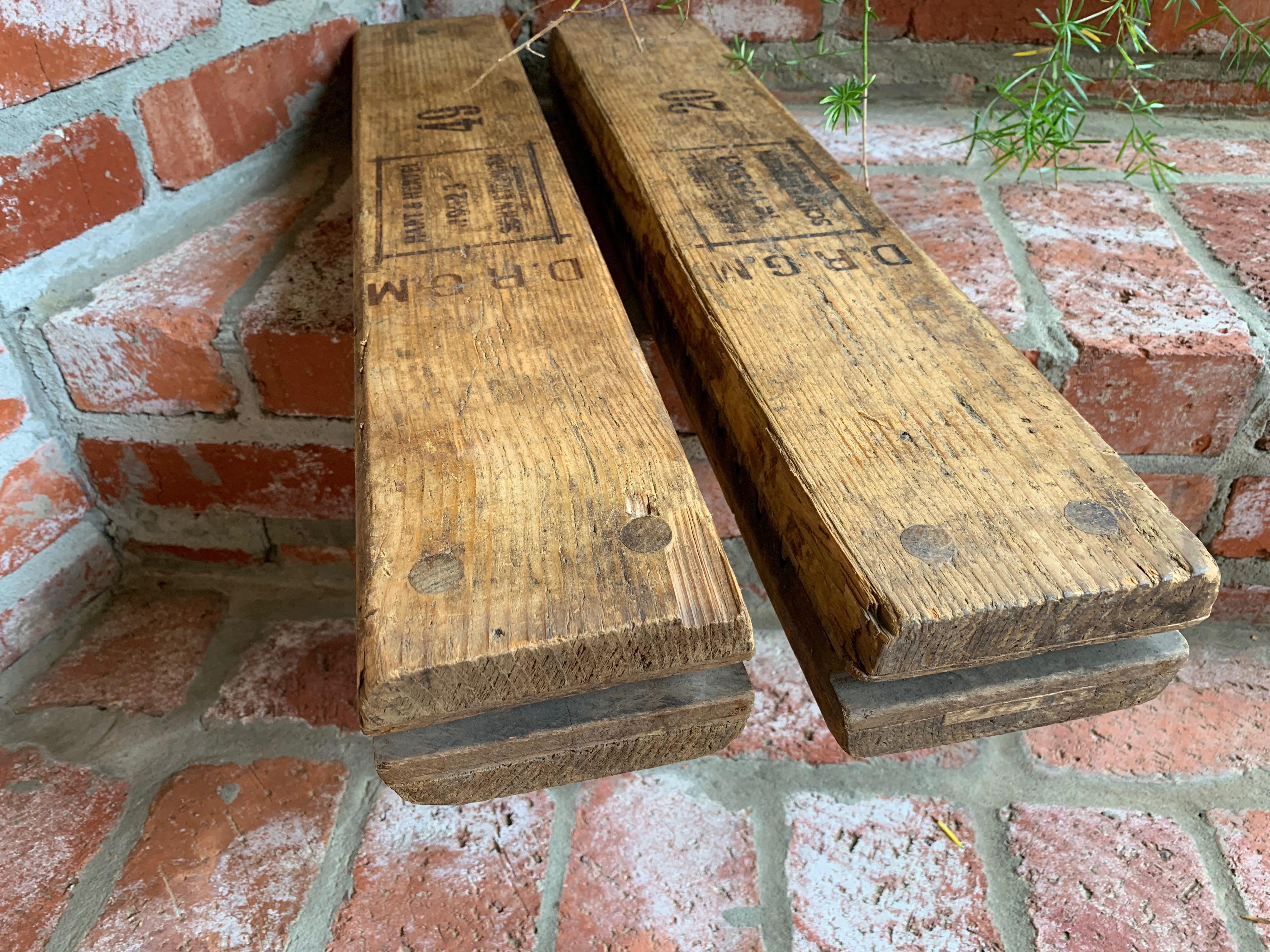 Paar antike deutsche Holz Zigarrenform Presse Tobacciana Hart Hertel Schwetzingen 6