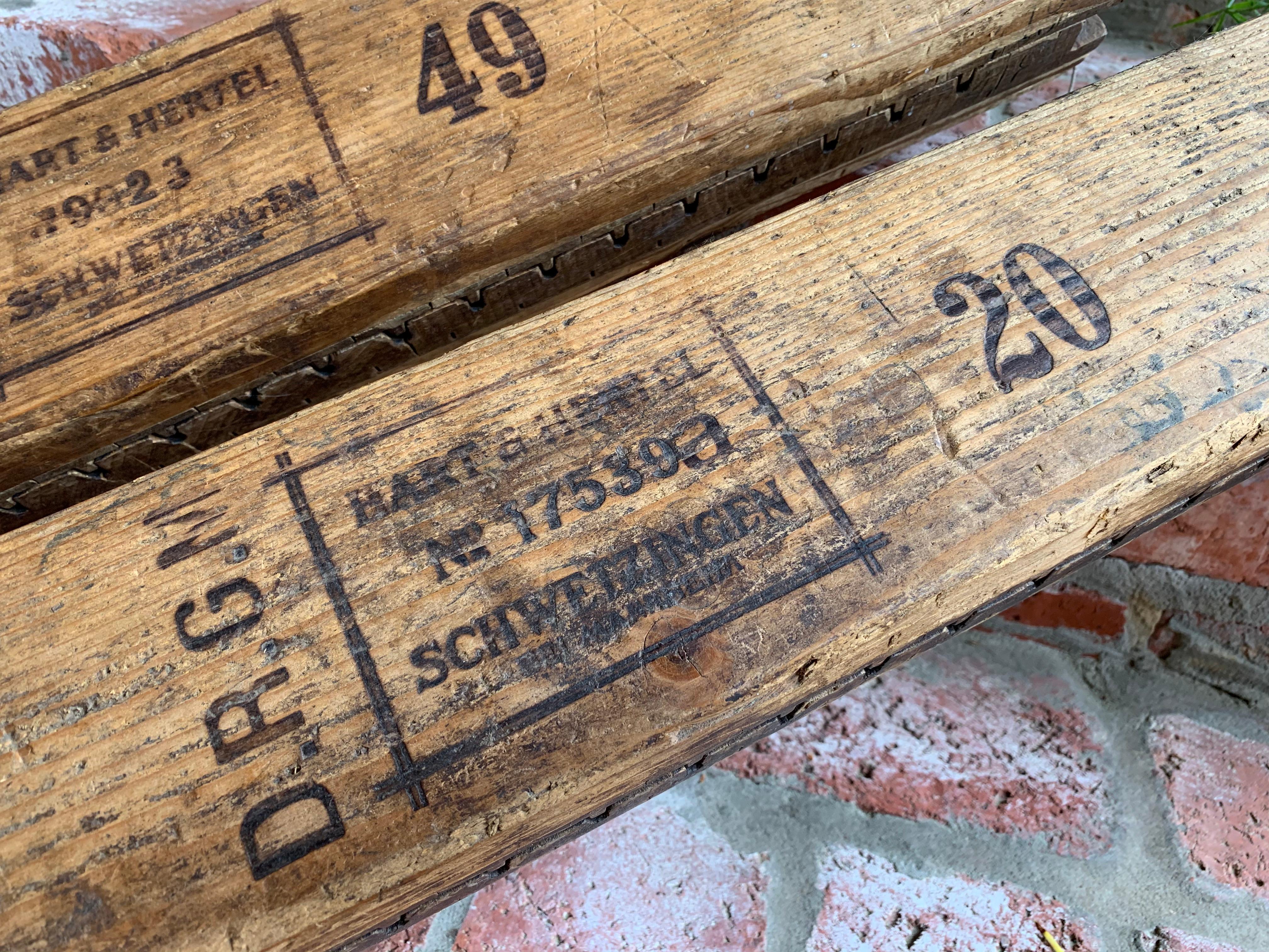Paar antike deutsche Holz Zigarrenform Presse Tobacciana Hart Hertel Schwetzingen 7
