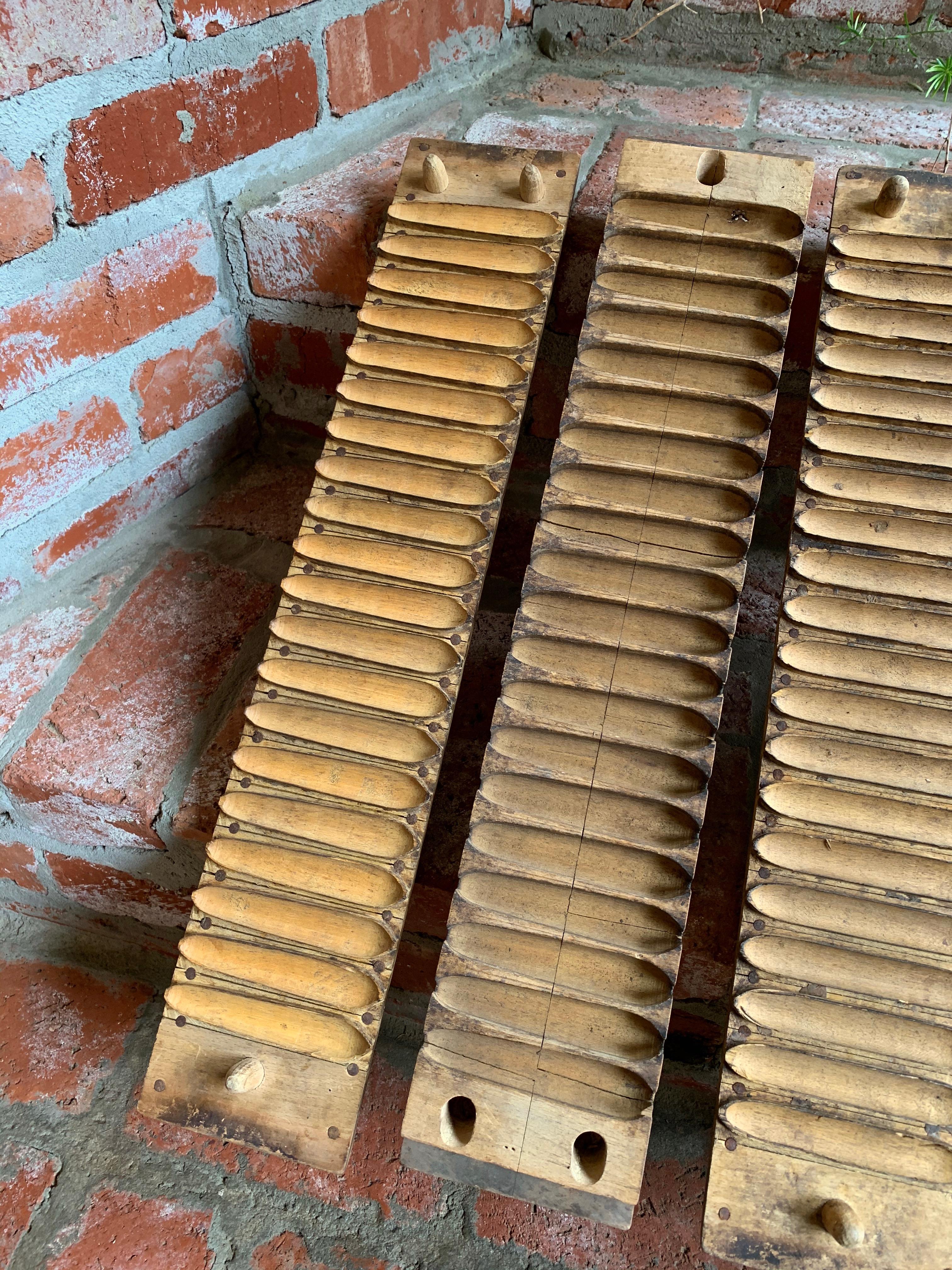 Paar antike deutsche Holz Zigarrenform Presse Tobacciana Hart Hertel Schwetzingen 9