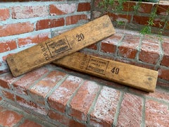 Pair of Antique German Wood Cigar Mold Press Tobacciana Hart Hertel Schwetzingen