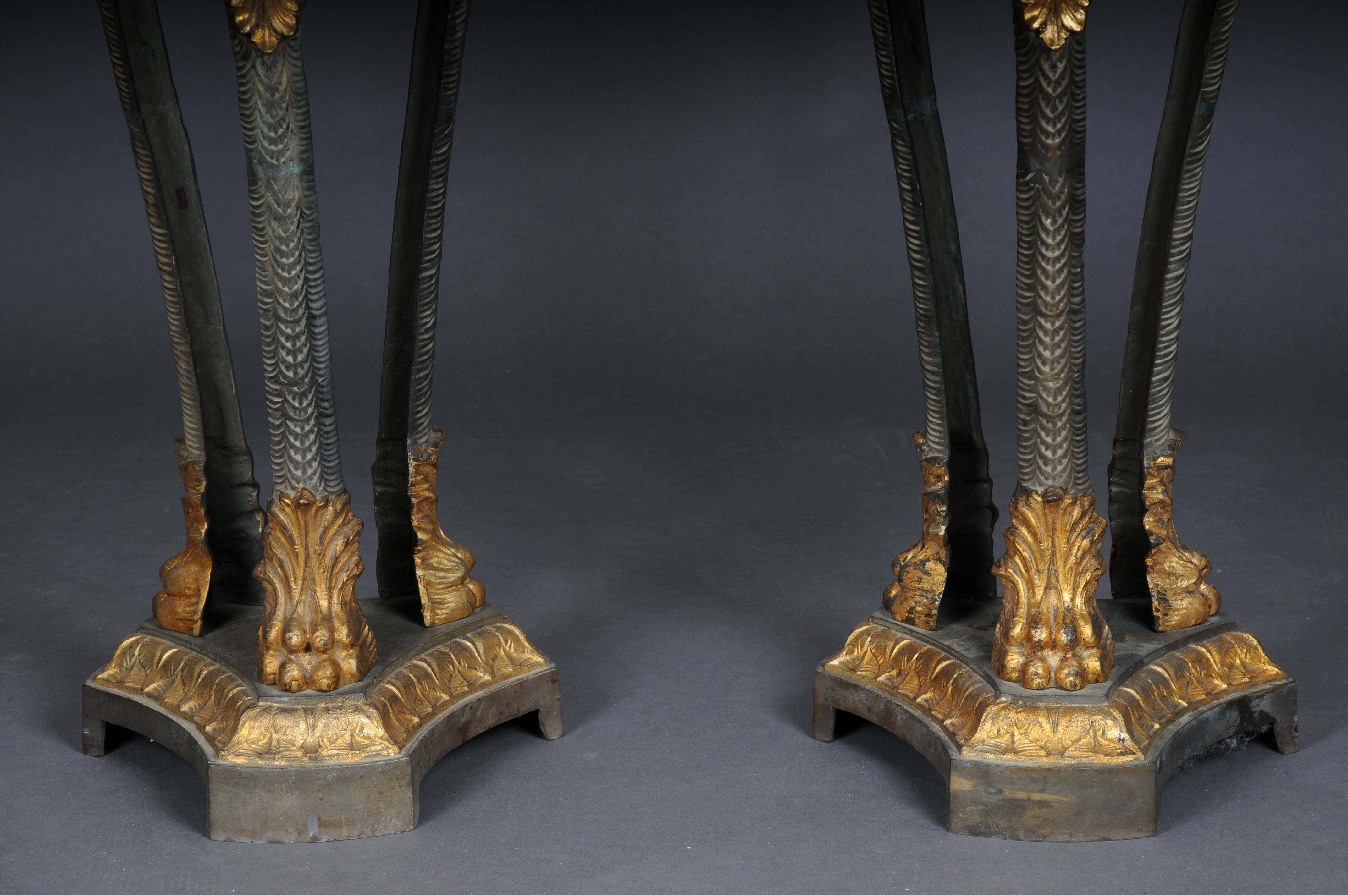 Pair (2) antique gueridons/floral columns in Athens, France, 19th century For Sale 4