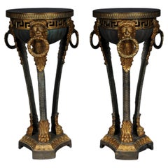 Pair (2) Used gueridons/floral columns in Athens, France, 19th century