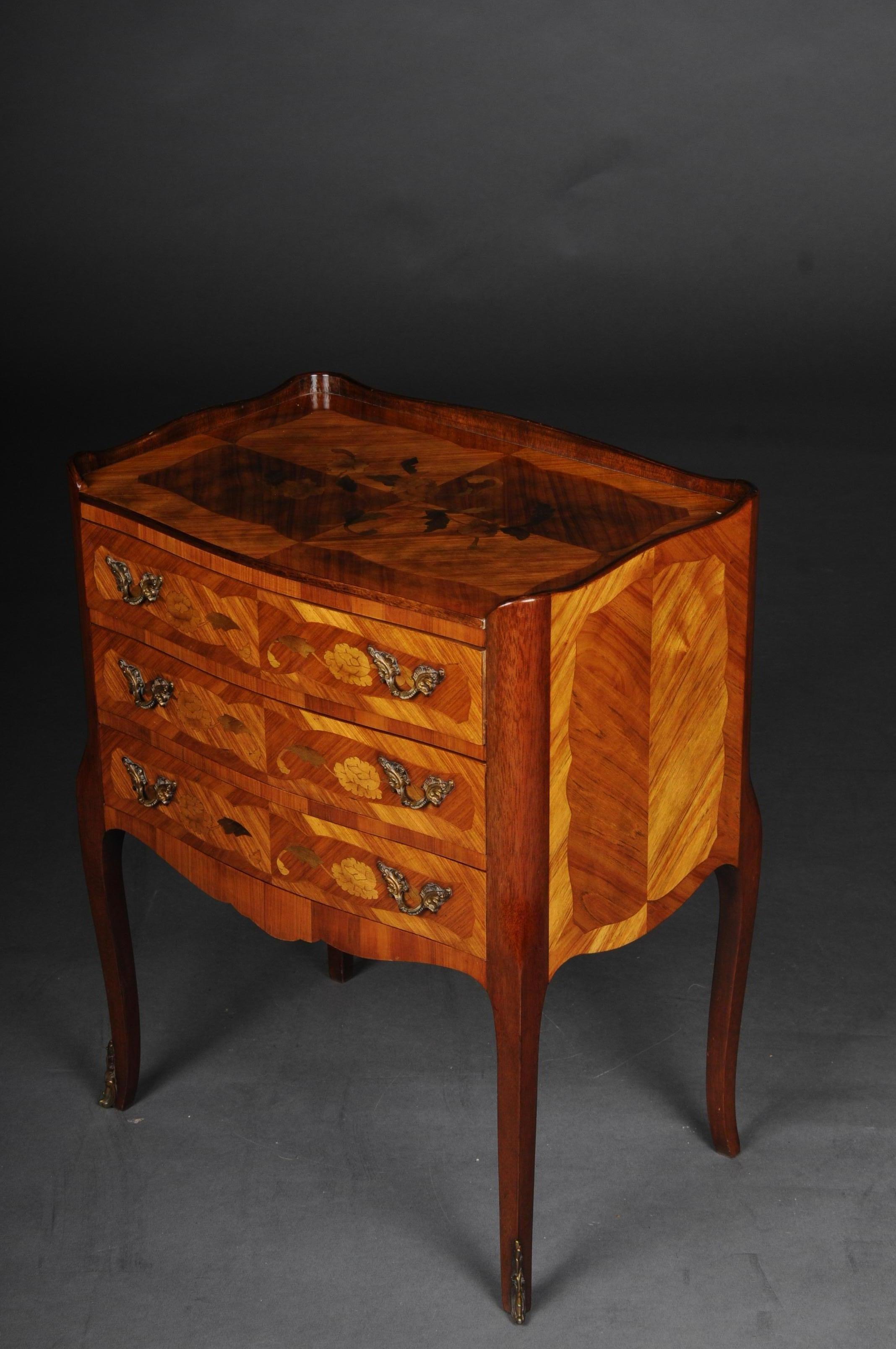 Pair of '2' Chests of Drawers Louis XV 20th Century, Marquetry For Sale 6