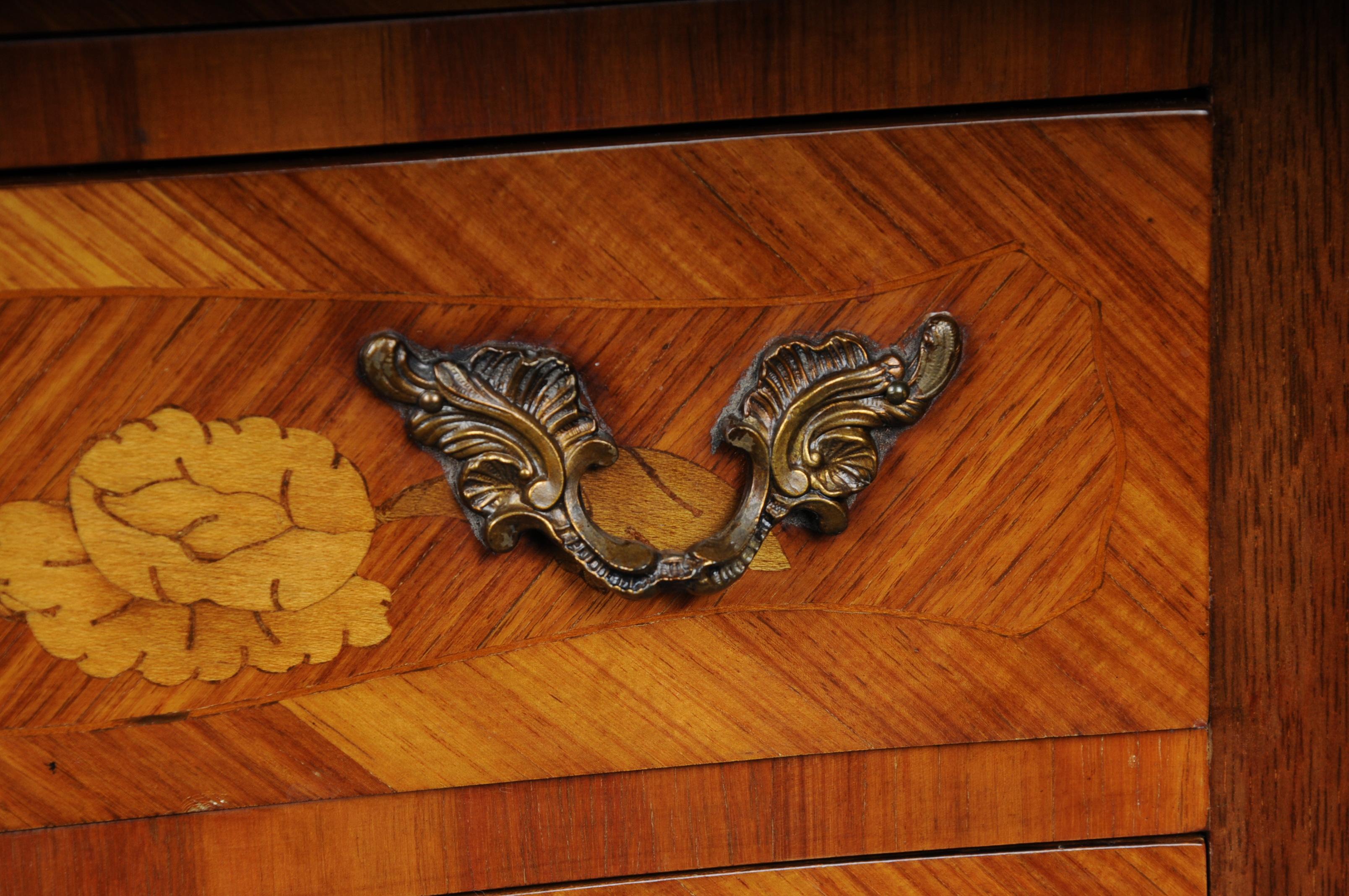 Pair of '2' Chests of Drawers Louis XV 20th Century, Marquetry For Sale 10