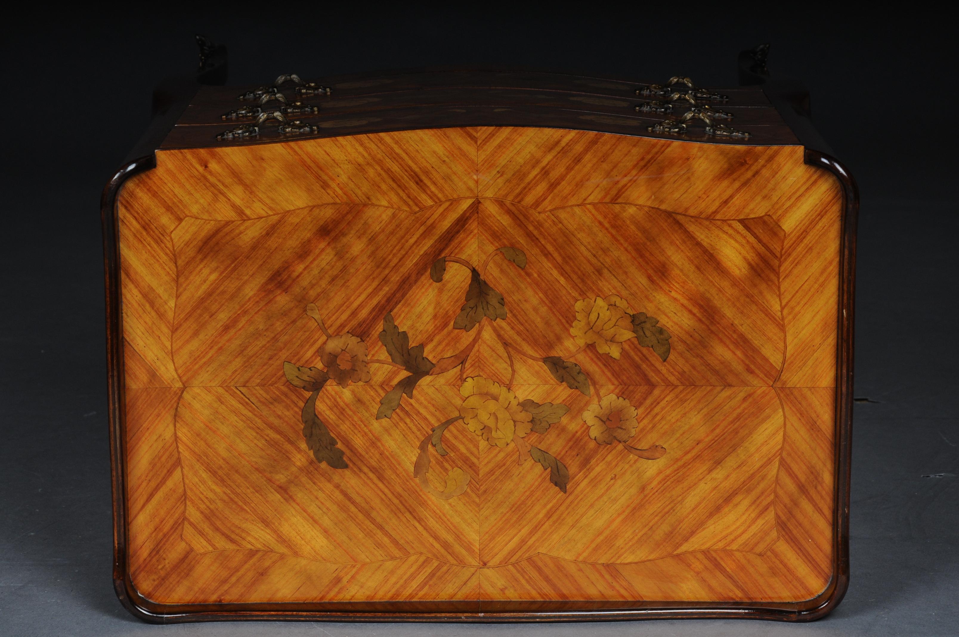 Pair of '2' Chests of Drawers Louis XV 20th Century, Marquetry For Sale 13