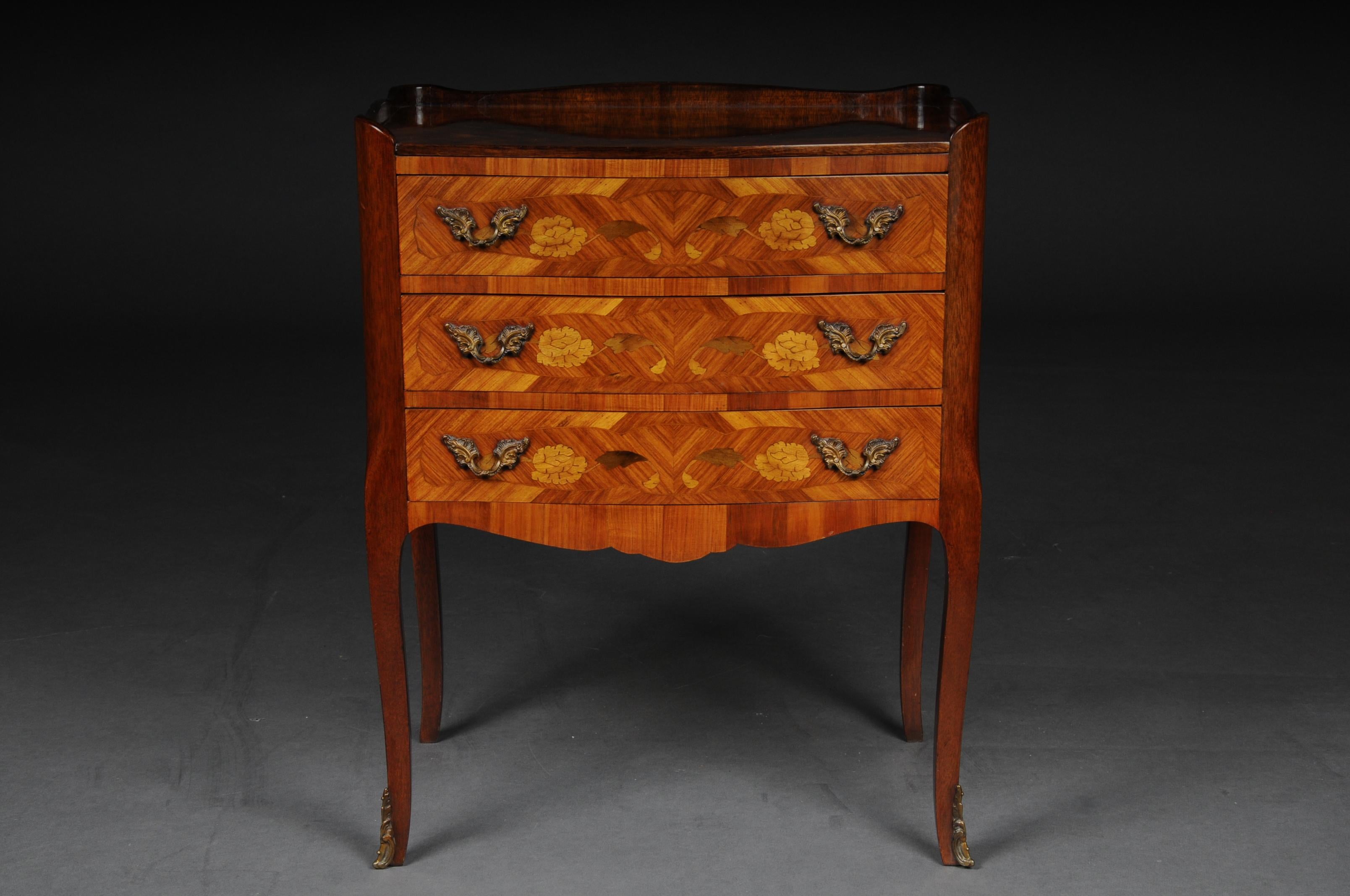 Pair of '2' Chests of Drawers Louis XV 20th Century, Marquetry In Good Condition For Sale In Berlin, DE