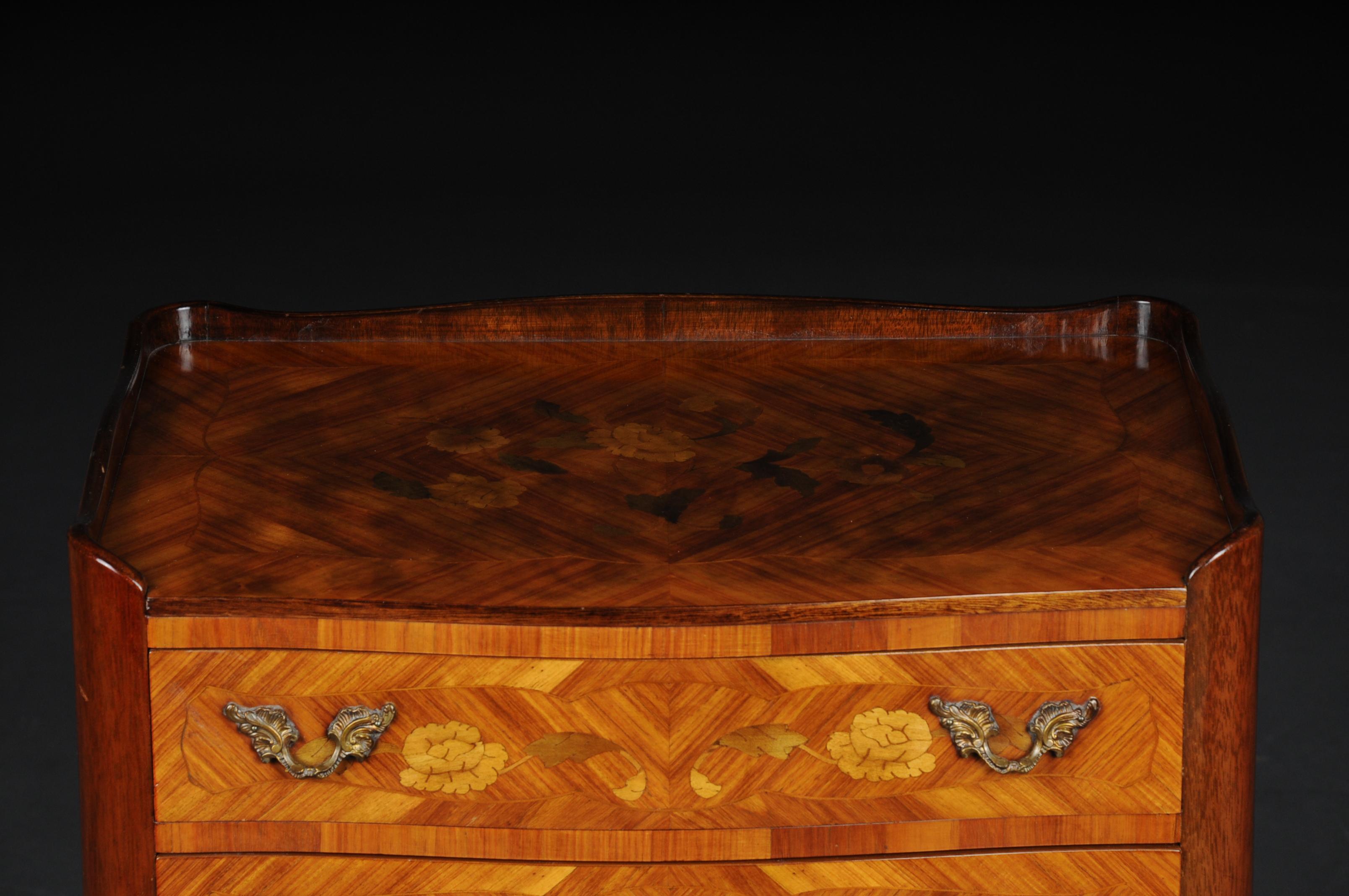 Pair of '2' Chests of Drawers Louis XV 20th Century, Marquetry For Sale 1