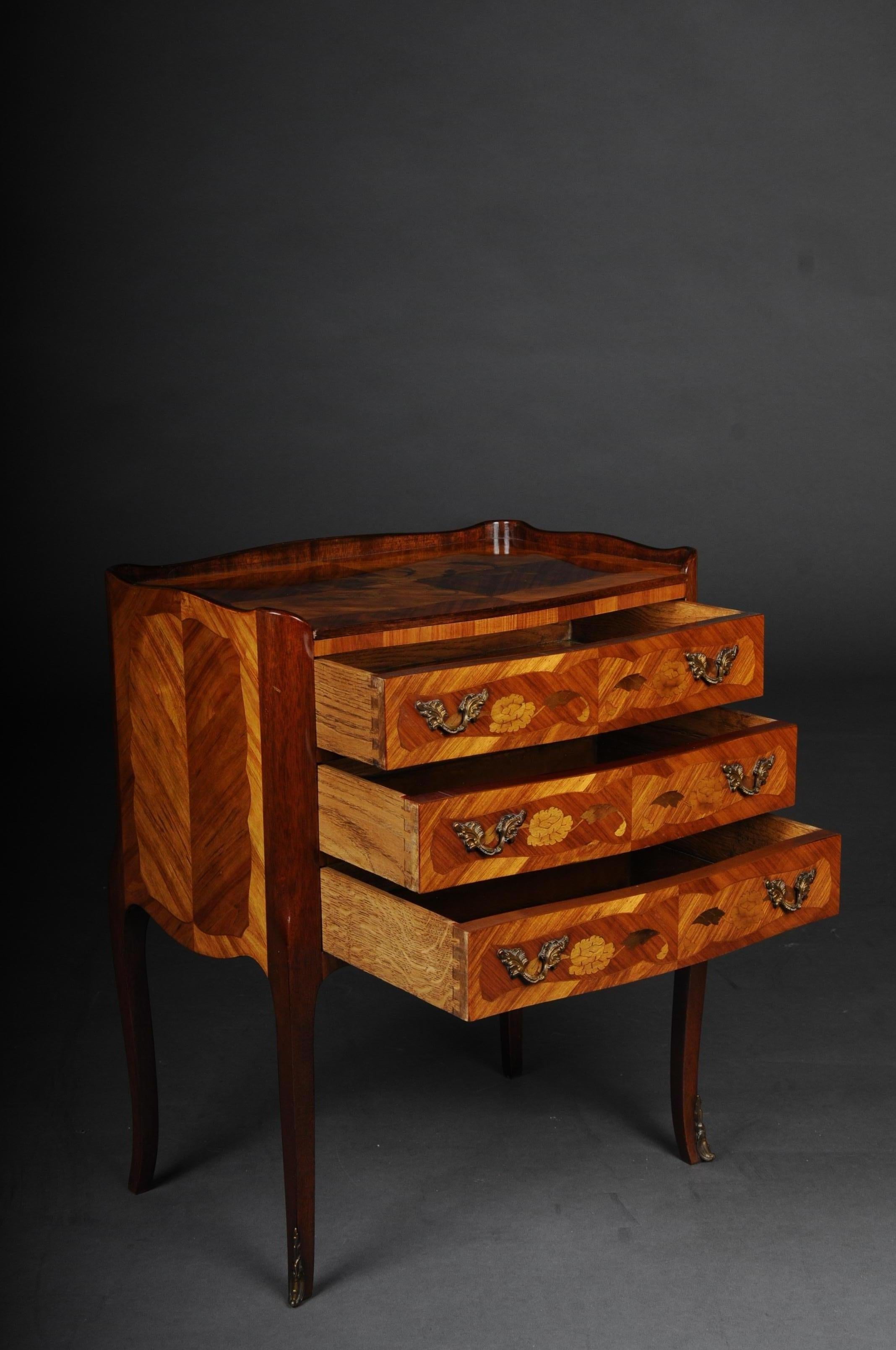 Pair of '2' Chests of Drawers Louis XV 20th Century, Marquetry For Sale 3