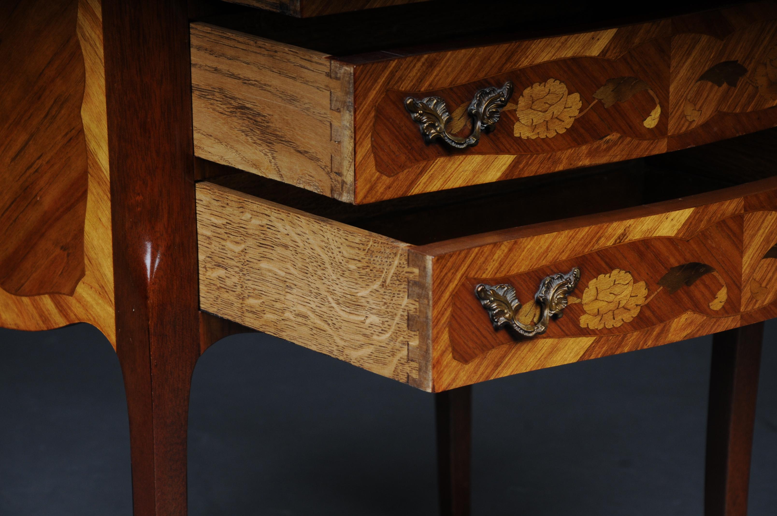Pair of '2' Chests of Drawers Louis XV 20th Century, Marquetry For Sale 4