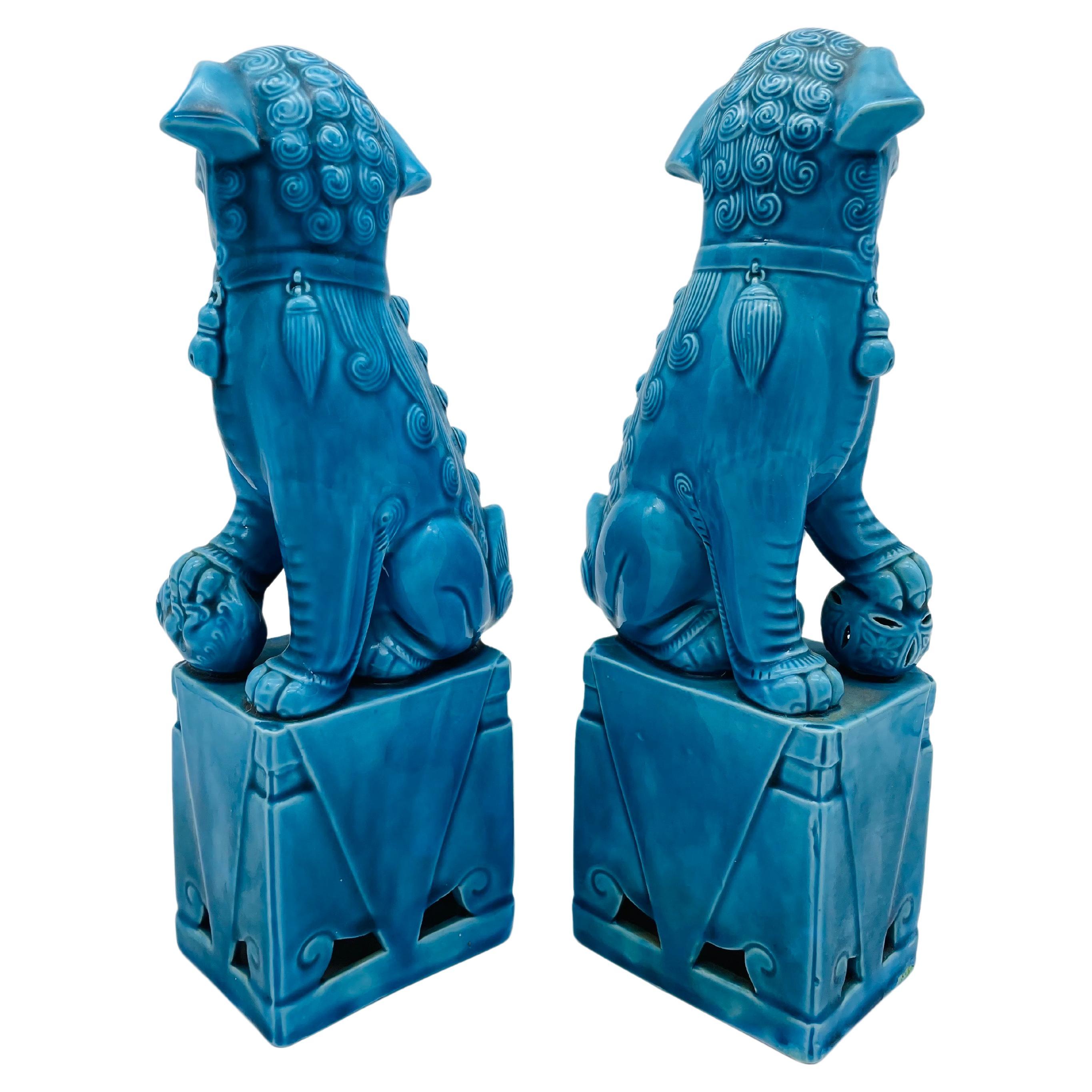 Pair (2) Chinese Fu Dog Sphinx / Incense Holders, 20th Century For Sale 1