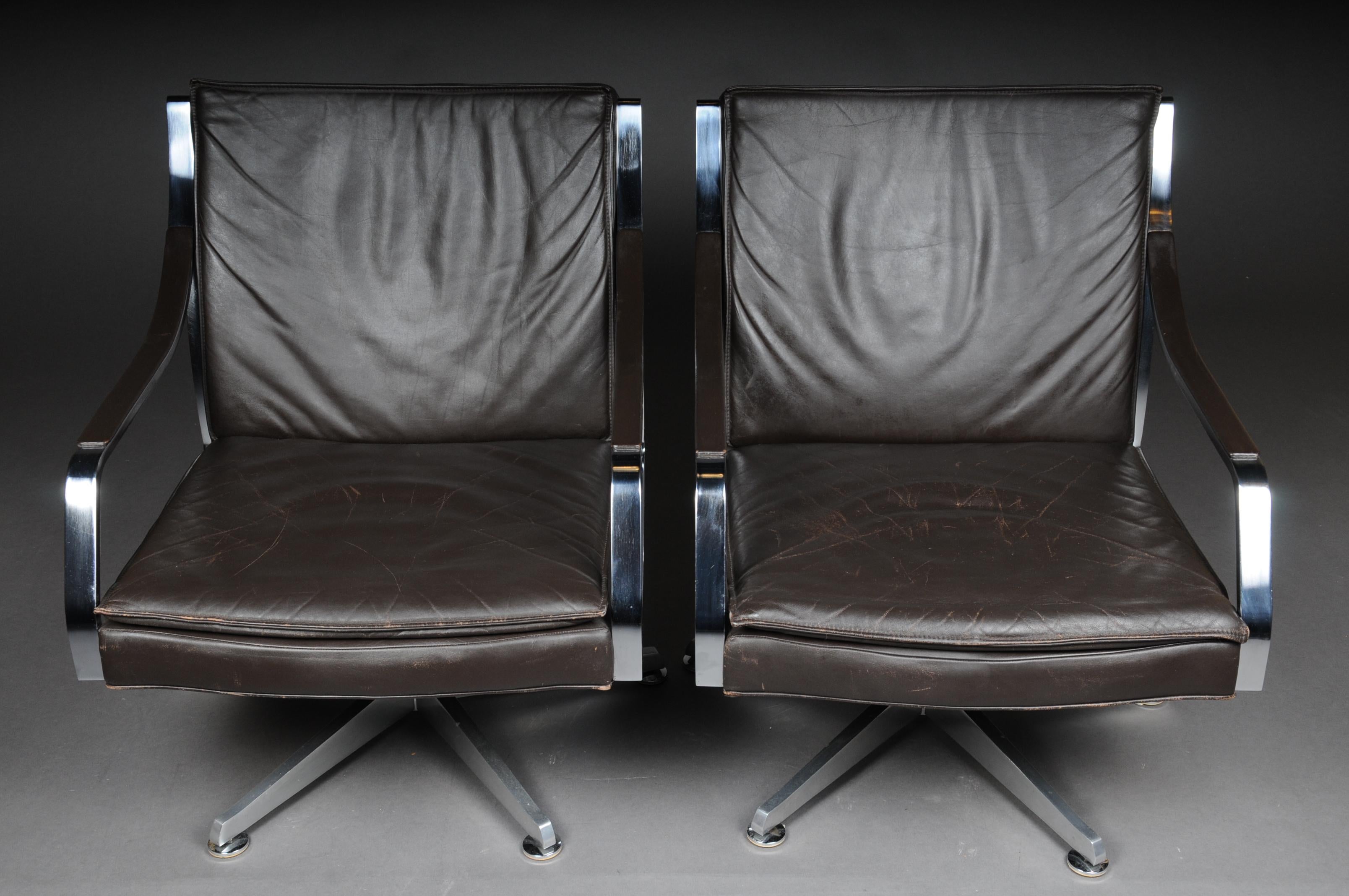 Paire de (2) fauteuils / chaises longues design Vintage Norvège:: 1970 en vente 6