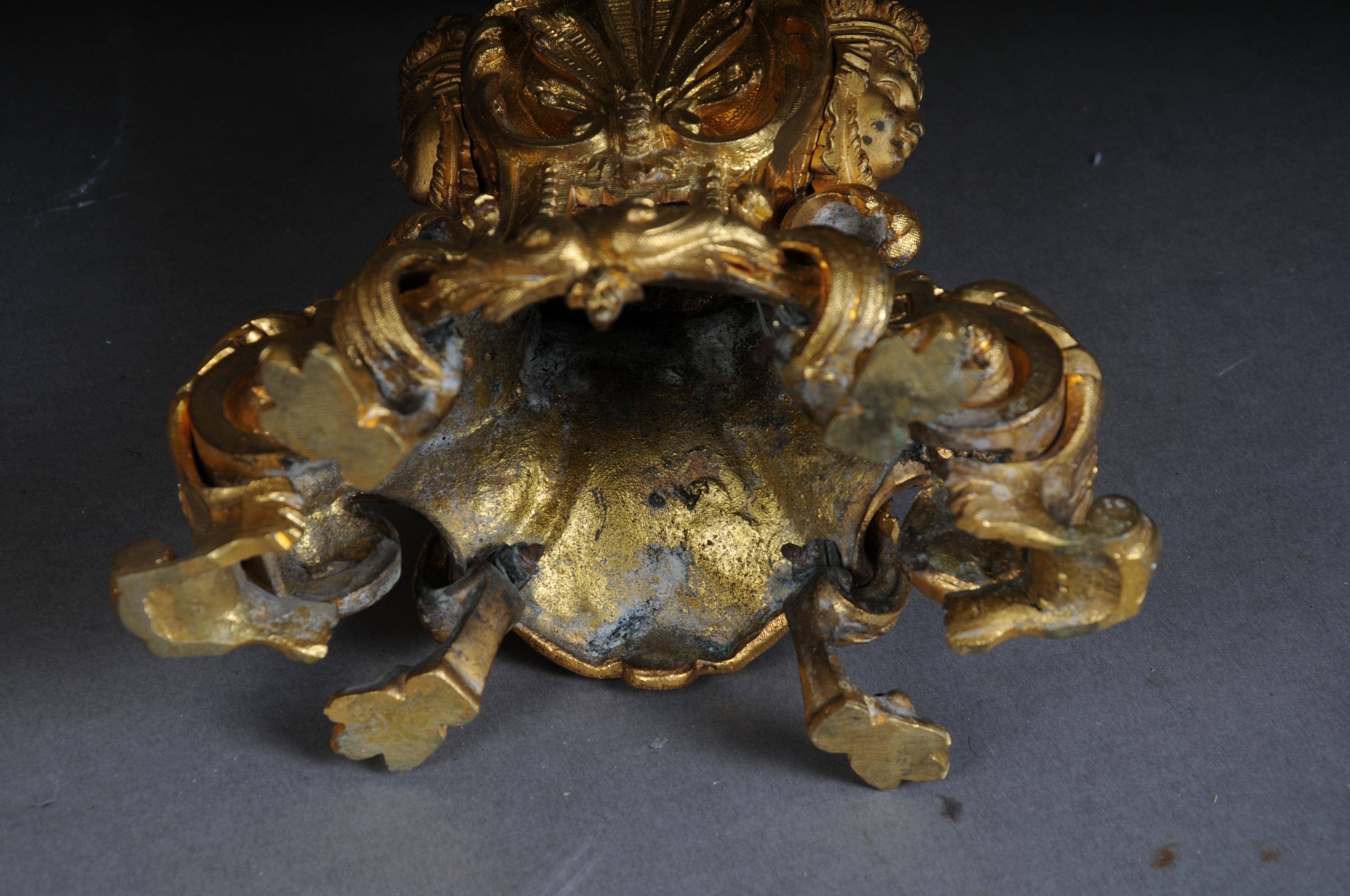 Coppia (2) candelabri dello storicismo francese, bronzo dorato 1880 circa in vendita 13