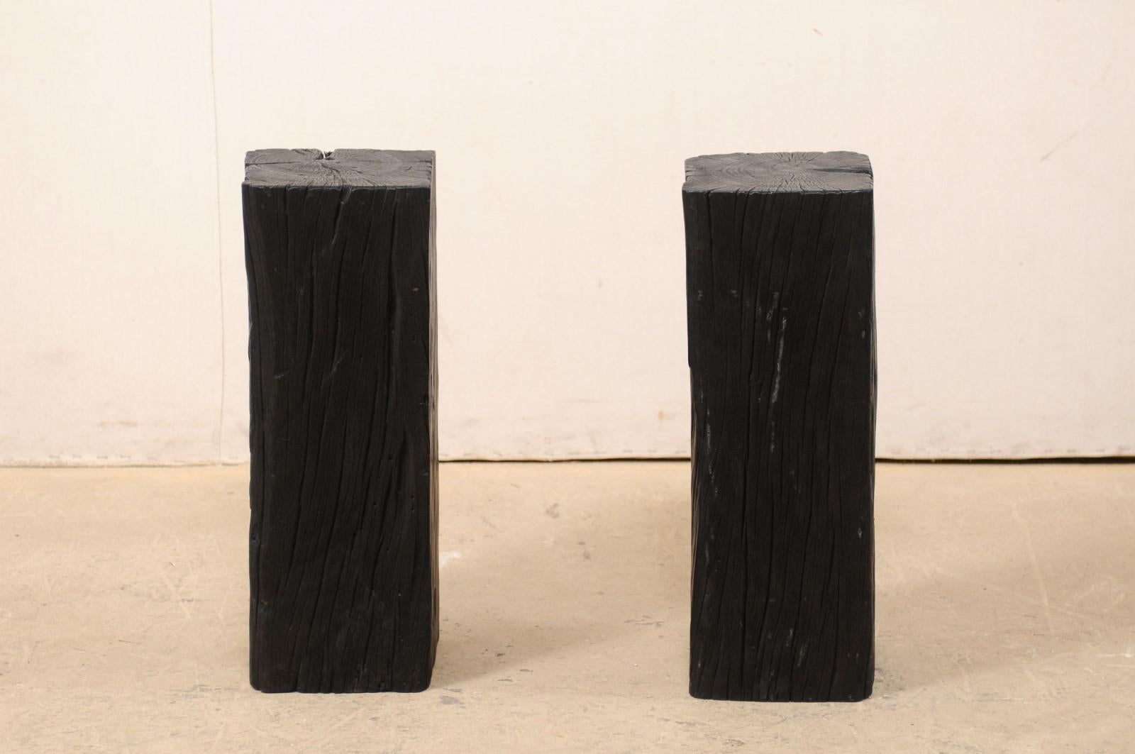 black wood pedestal